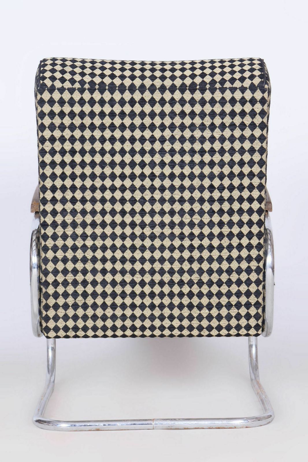 Set Of Two Restored Bauhaus Armchairs, By Vichr A Spol., Chrome, Czech, 1930s photo vintage