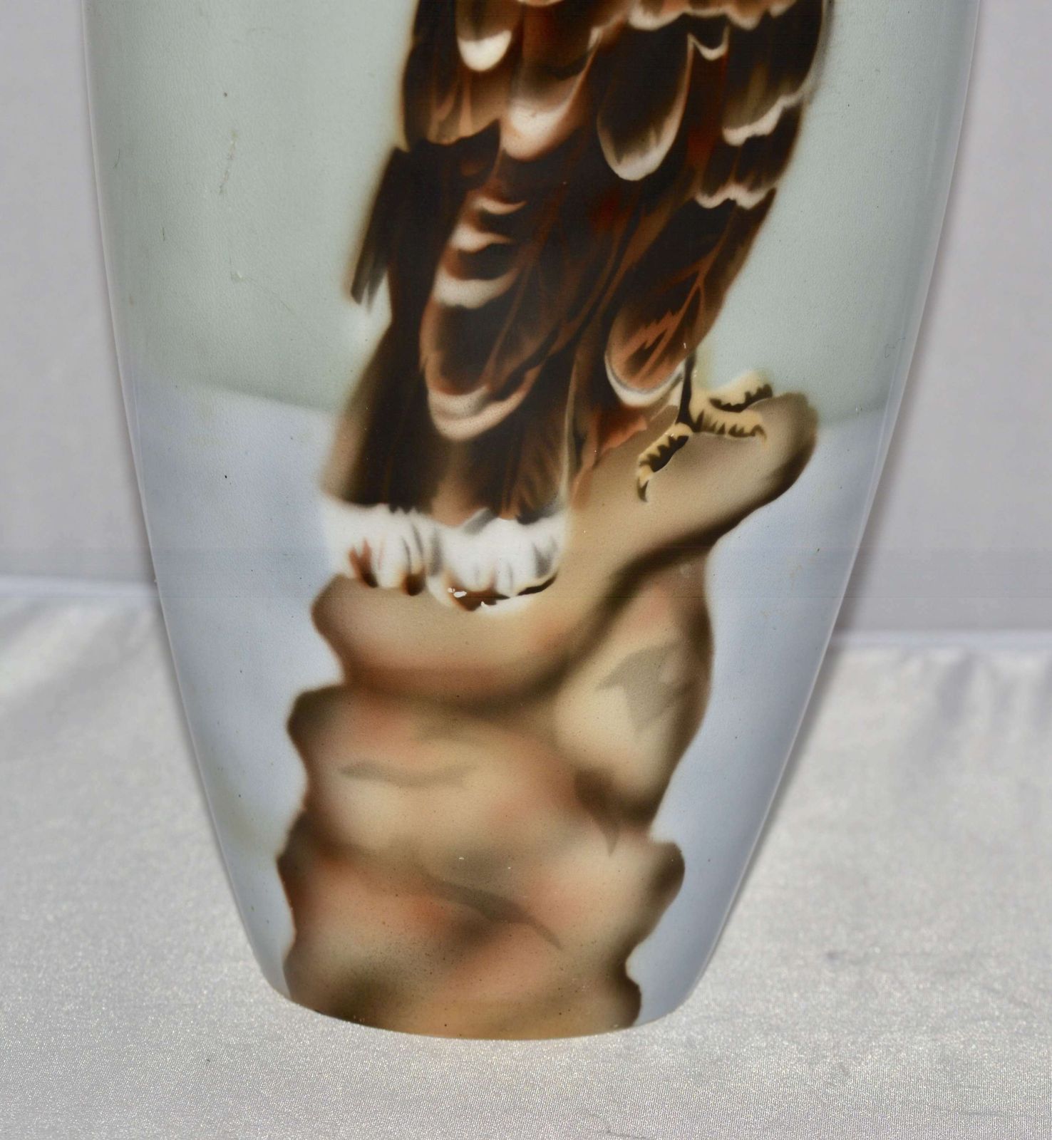 Art Deco Bird Of Pray Ceramic Vase   Maestricht Holland, 1920/30's photo Home Decor