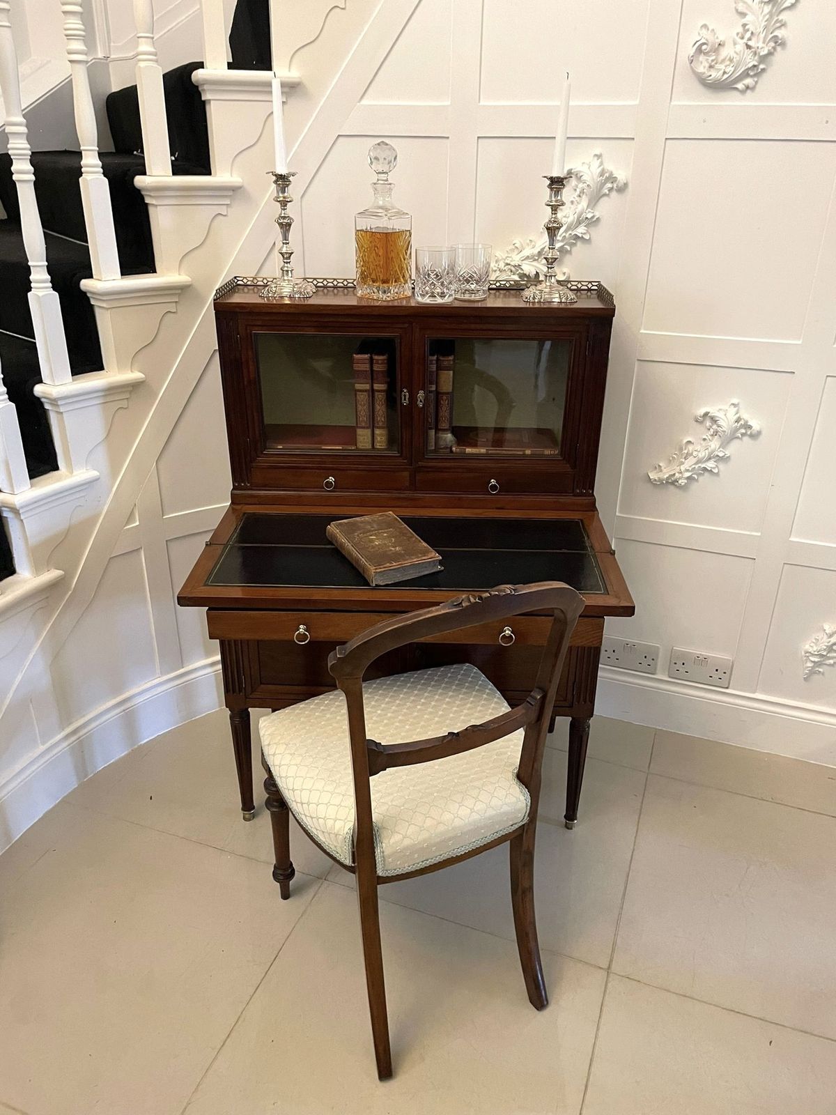 photo furniture Quality Antique 19th Century French Mahogany Fold Down Desk