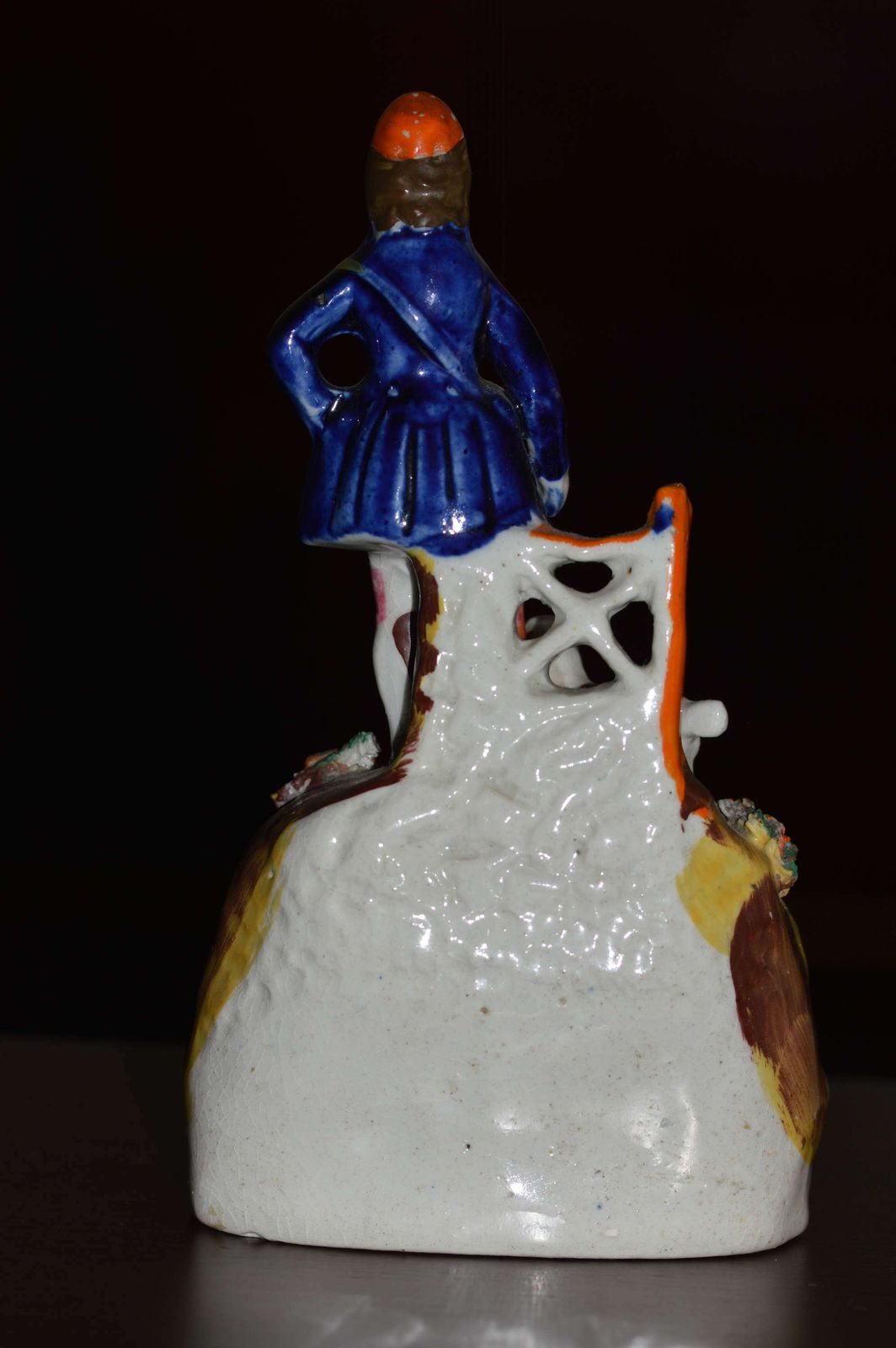 C1860 Victorian Staffordshire Figure Hunter With Gun On A Small Hill photo Home Decor