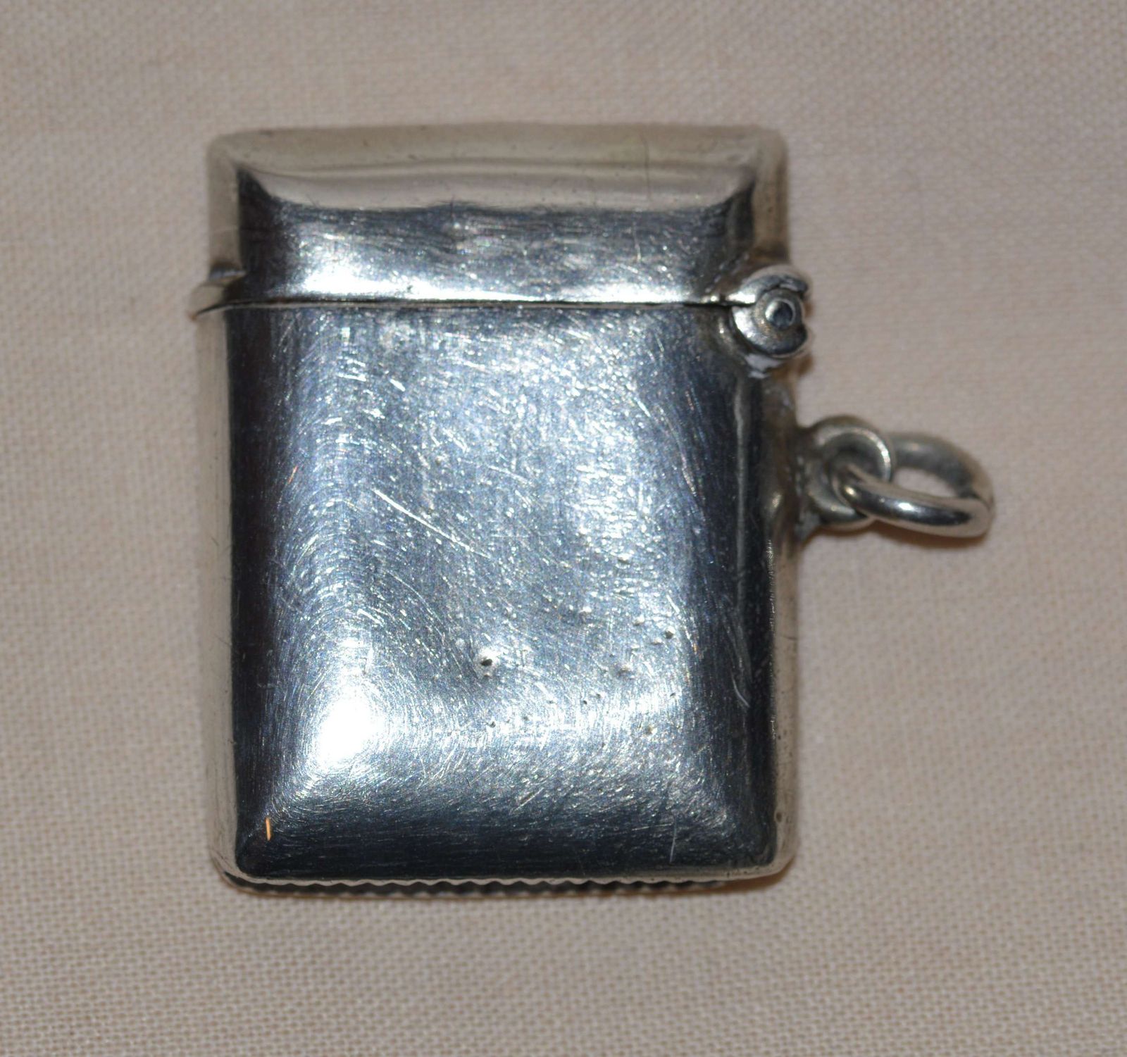 1903 Edwardian Birmingham Silver Vesta Case photo furniture