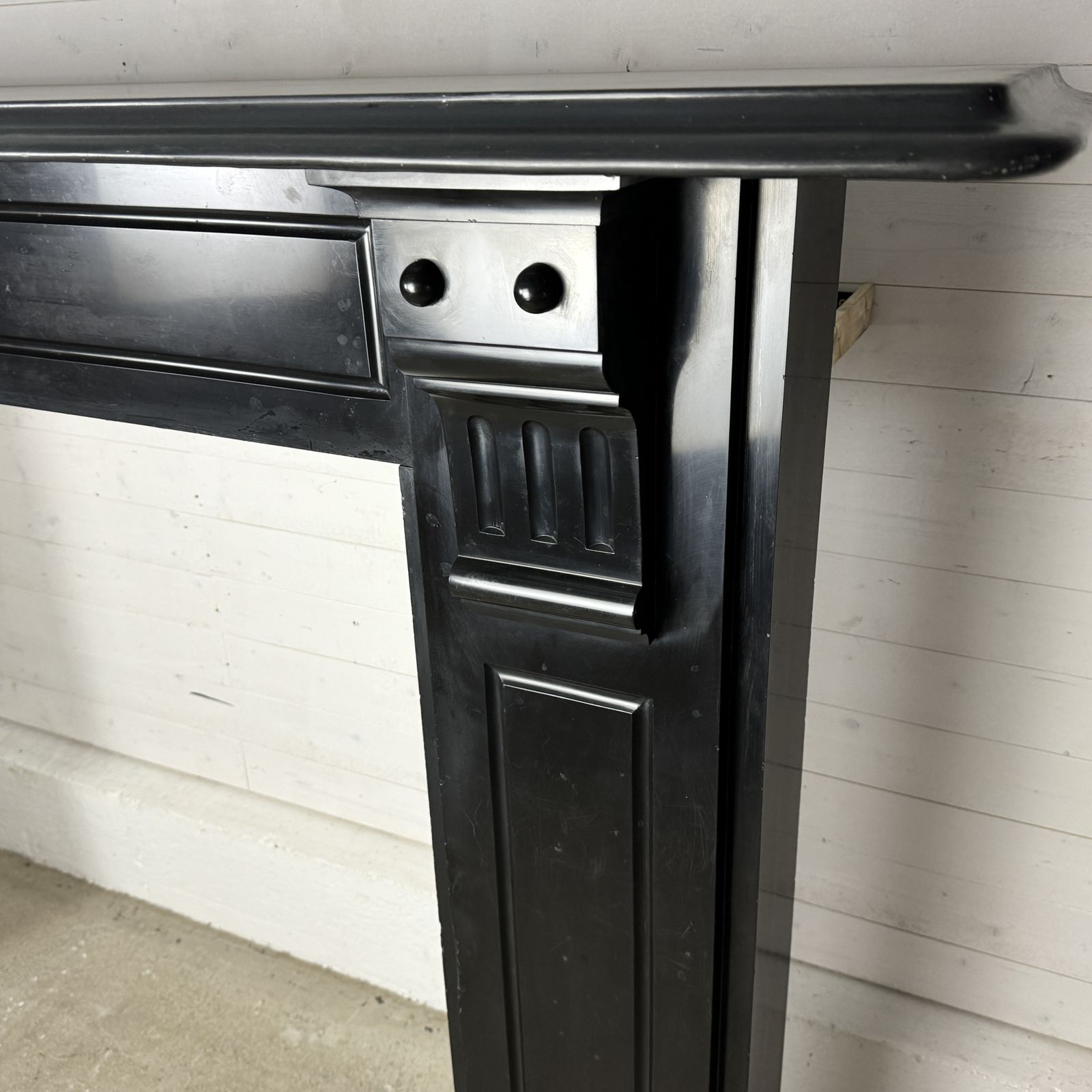 photo for sale Grand Edwardian Black Marble Fire Surround With Corbels