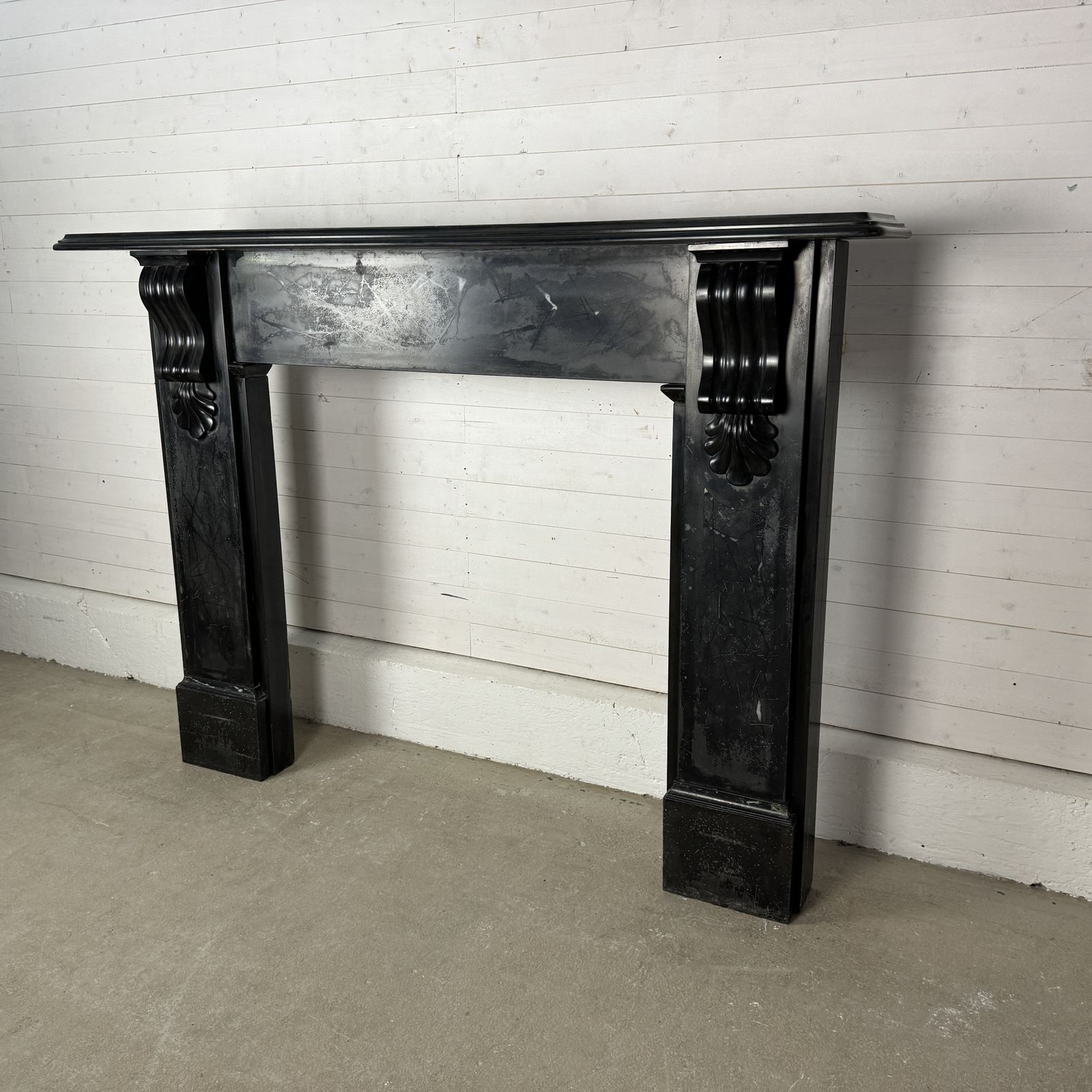 Victorian Slate Fire Surround With Worn Marbleised Finish photo furniture