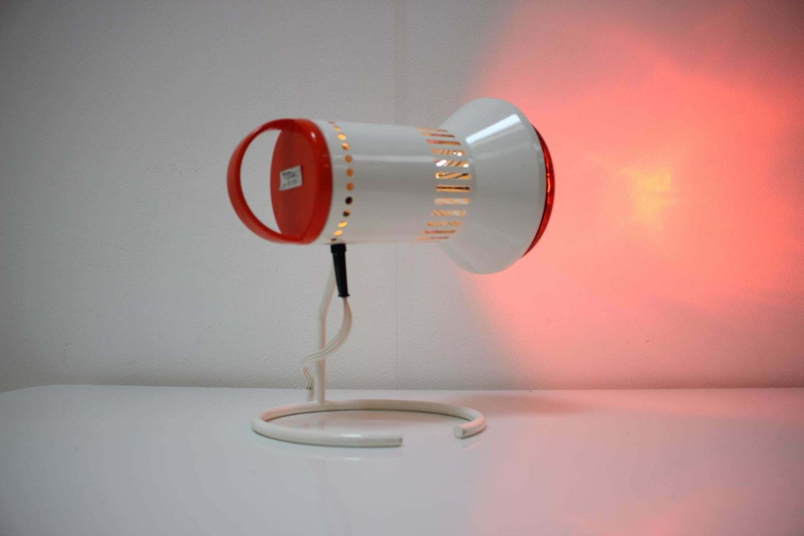Mid Century Infra Red Table Lamp, Chirana 1980's, Czechoslovakia photo Lighting