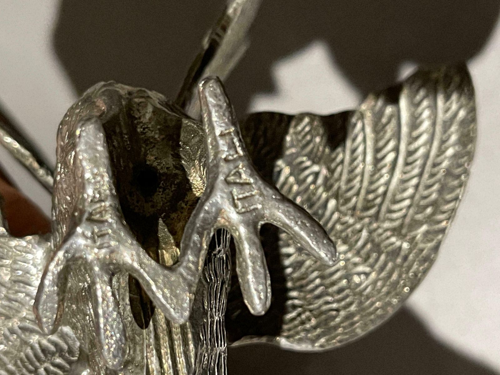 Antique Pair Of Silver Rooster Stand, Decoration Object For Home Décor photo furniture