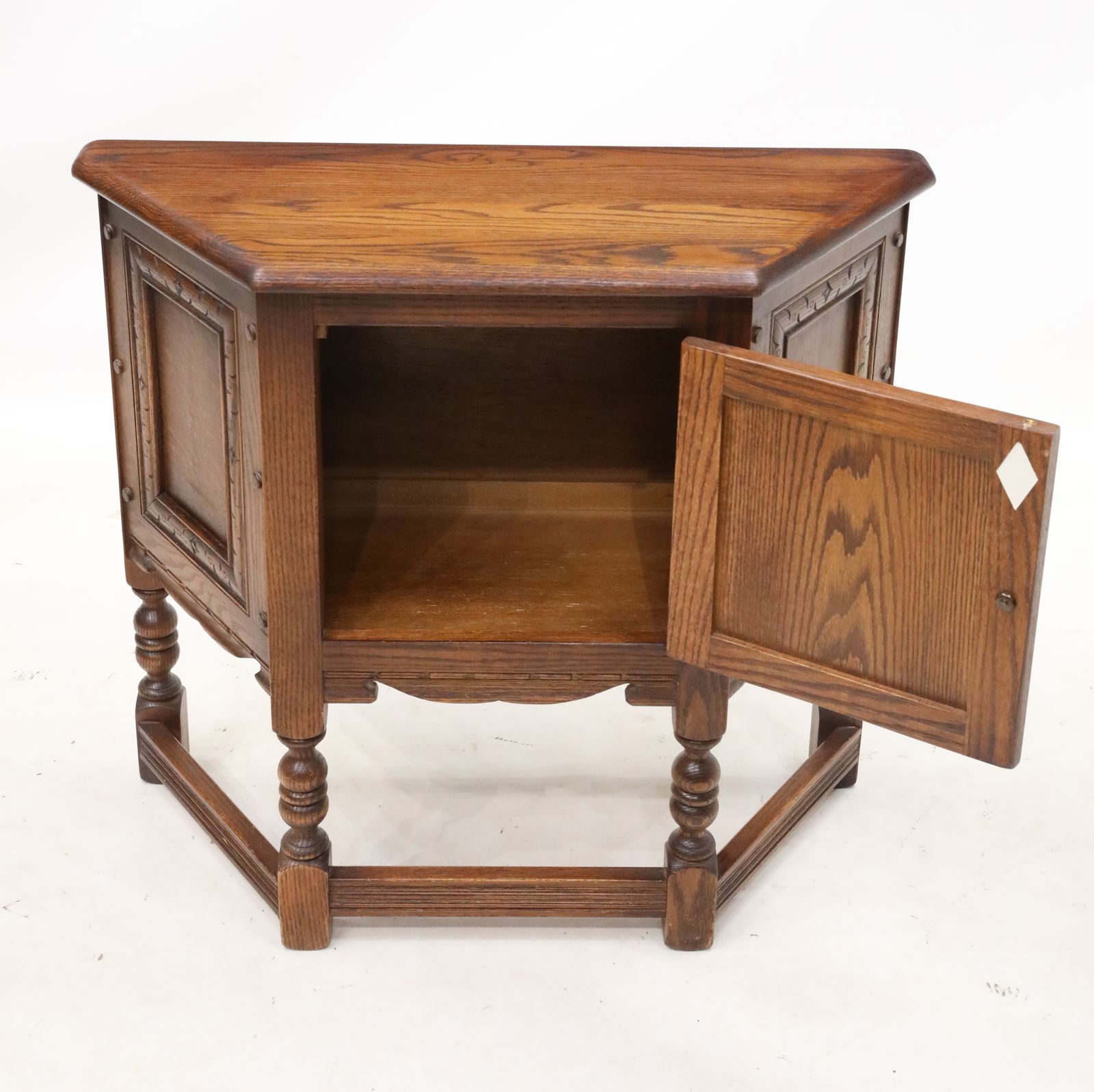photo furniture Old Charm Canted Table Finished In Tudor Brown Free Uk Delivery*