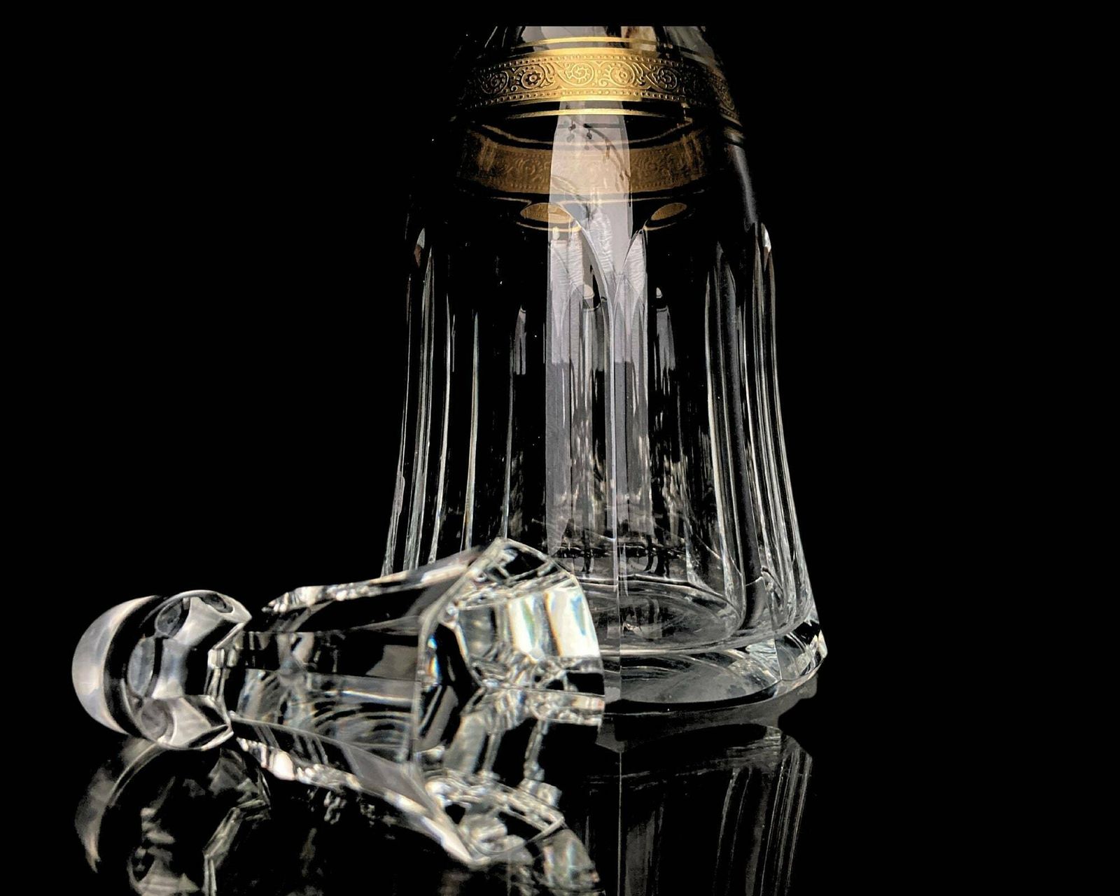 Crystal Decanter Gold | 1pcs | 24k By Theresienthal (Minton Borte) photo Home Decor