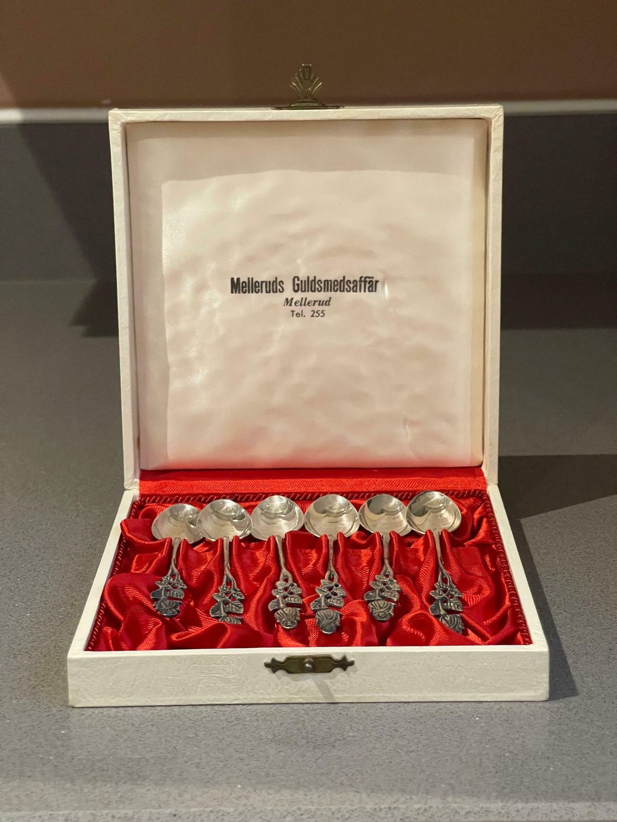 Exclusive Tea Coffee Spoons, 6 Pcs. Sterling Silver & Box, Melleruds photo furniture