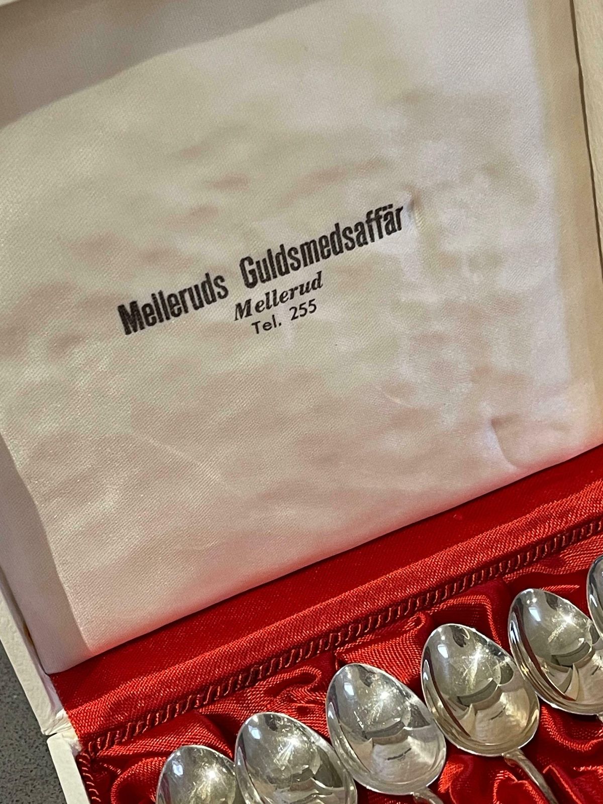 photo for sale Exclusive Tea Coffee Spoons, 6 Pcs. Sterling Silver & Box, Melleruds