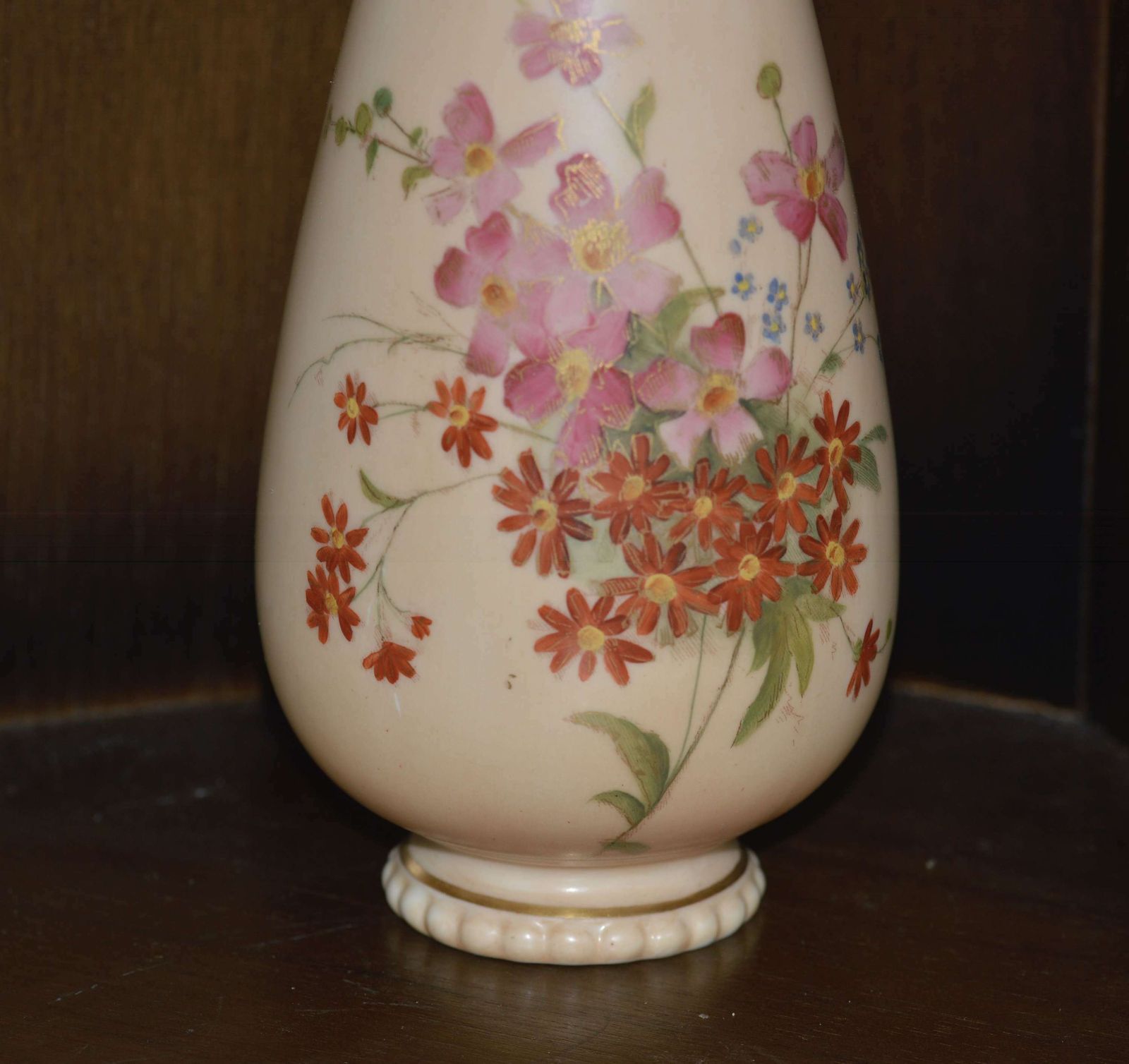 Grainger & Co. Royal China Works Worcester Floral Vase 1890 photo 85.0