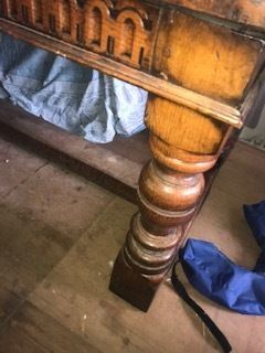 Antique Dining Table Solid Oak Hand Crafted In Wales photo Furniture