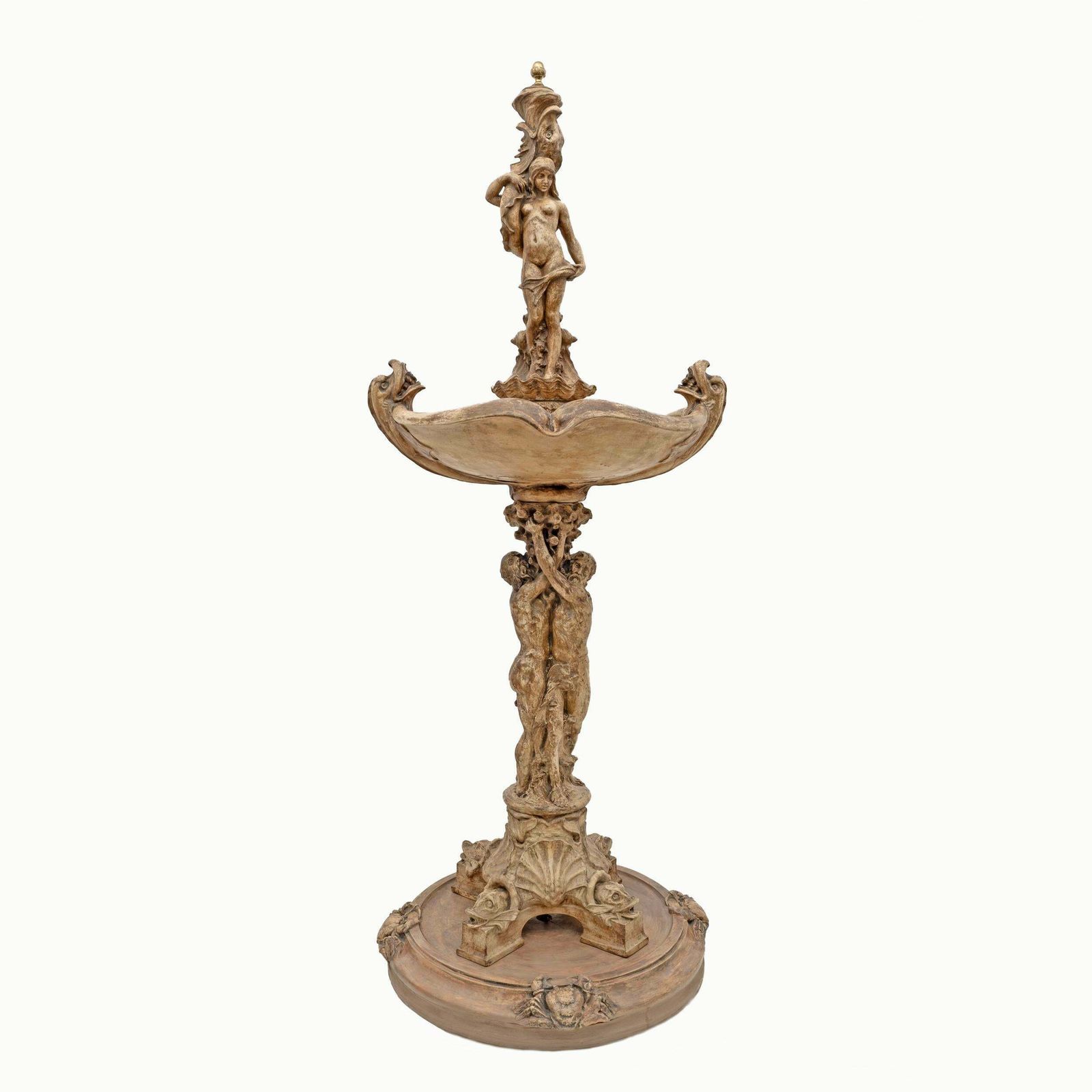 Neo Renaissance Italian Terracotta Fountain. Tuscany, Early 19th Century photo vintage