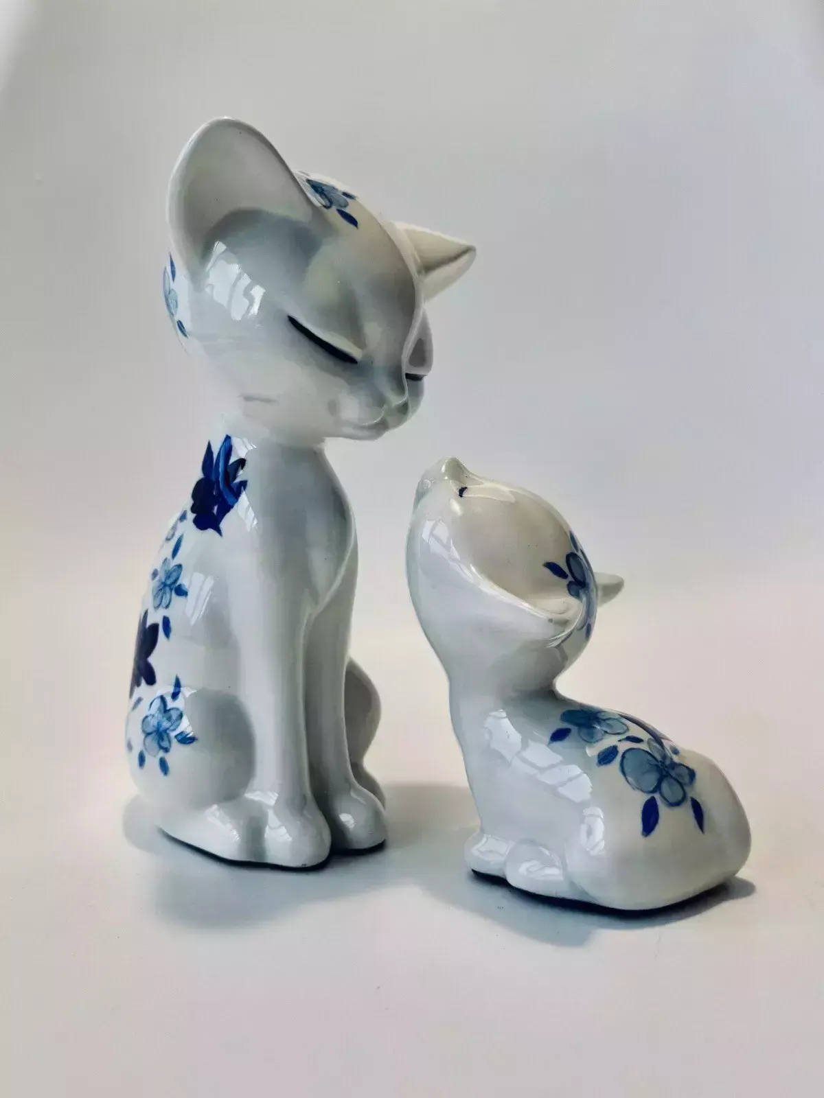 Mid Century Mcnees Cat And Kitten Figurines Hand Painted By Sandra Palmer photo furniture