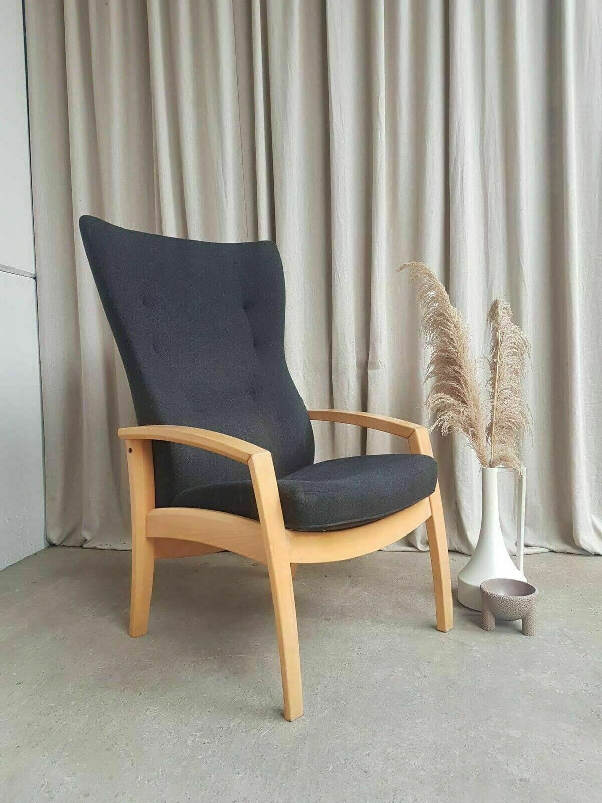 Vtg Mid Century Design Danish Beech Recliner Chair Farstrup Scandi Retro R261 photo furniture
