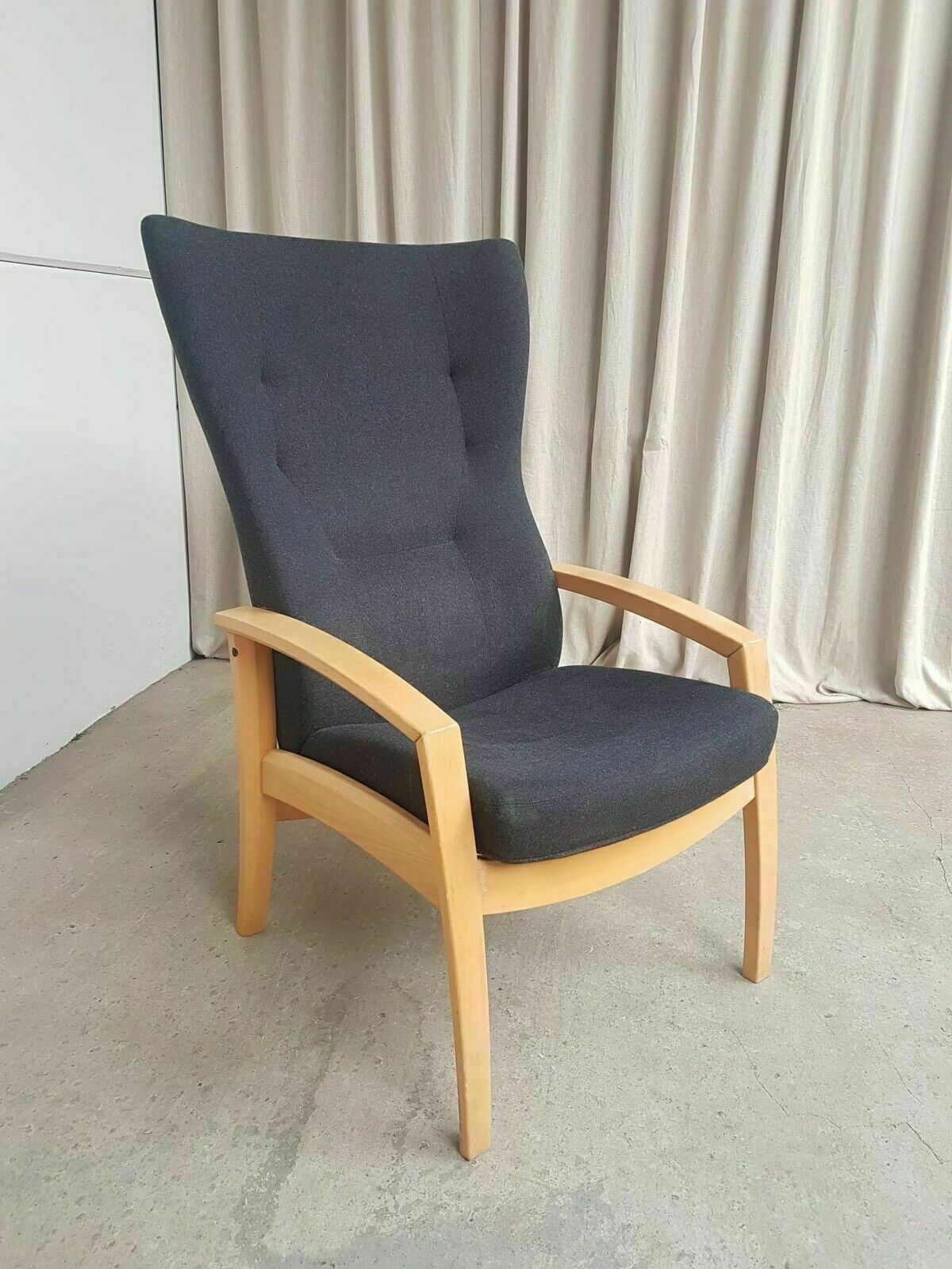 Vtg Mid Century Design Danish Beech Recliner Chair Farstrup Scandi Retro R261 photo vintage
