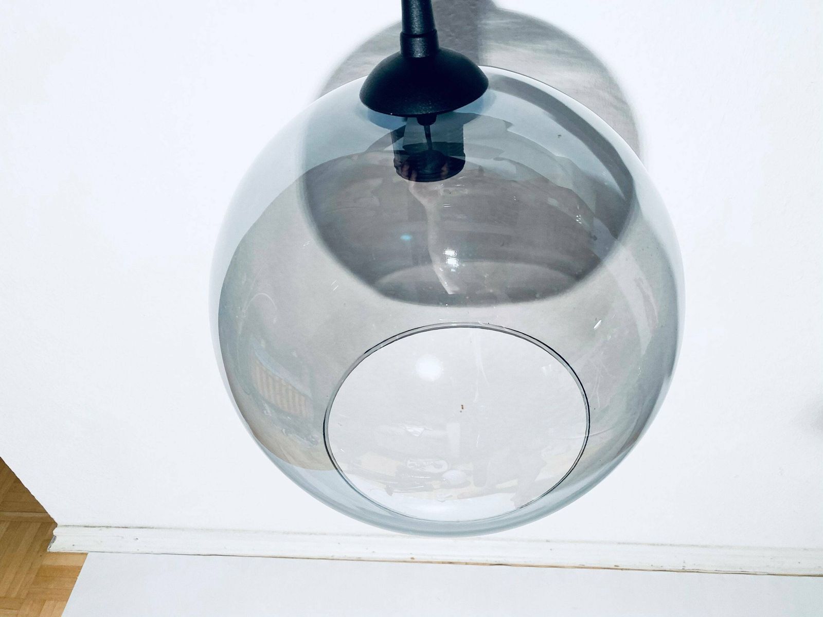 photo furniture Vintage Glass Bulb Hanging Lamp / Timeless 1970s/1980s Design