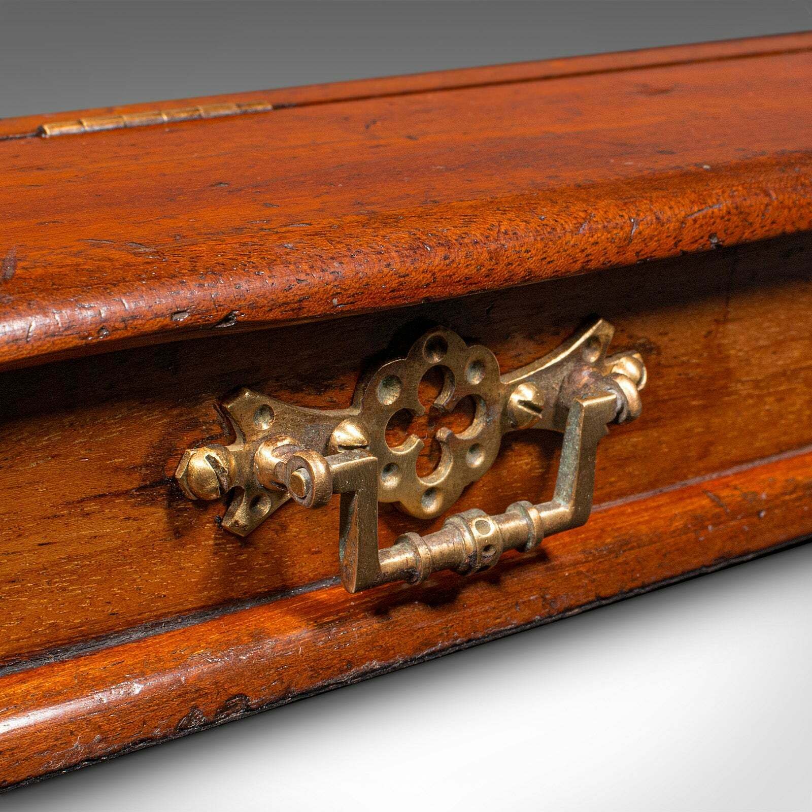 Home Decor Antique Naval Architect's Desk Tidy, English, Executive Organiser, Victorian photo