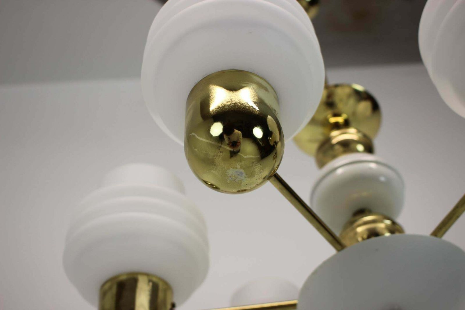 Golden Chandelier By Kamenicky Senov, 1970s, Czechoslovakia photo buy