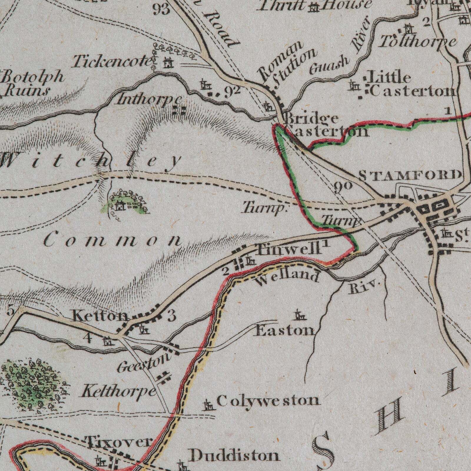 photo for sale Antique County Map, Rutlandshire, Framed Atlas Cartography, John Cary, Georgian