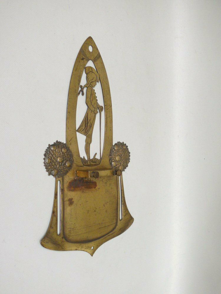 Art Nouveau Wall Mount For Tear Off Calendar In Brass, 1890s photo 1255.45