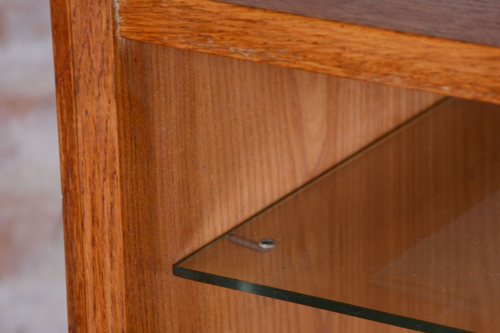 Restored Mid Century Bookcase, By Up Závody, Oak, Glass, Czech, 1950s photo vintage