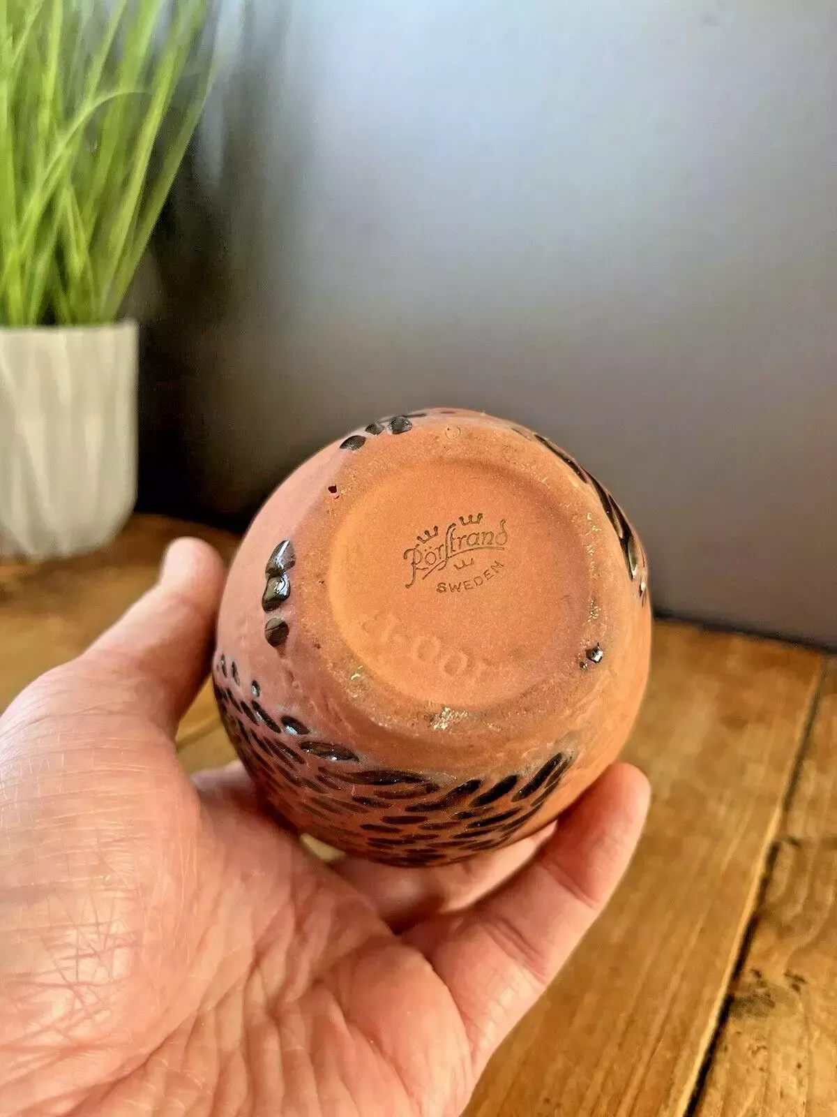 V.Rare 60's Mid Century Modern Swedish Rorstrand Folk Owl Money Bank Box & Coins photo 120.0