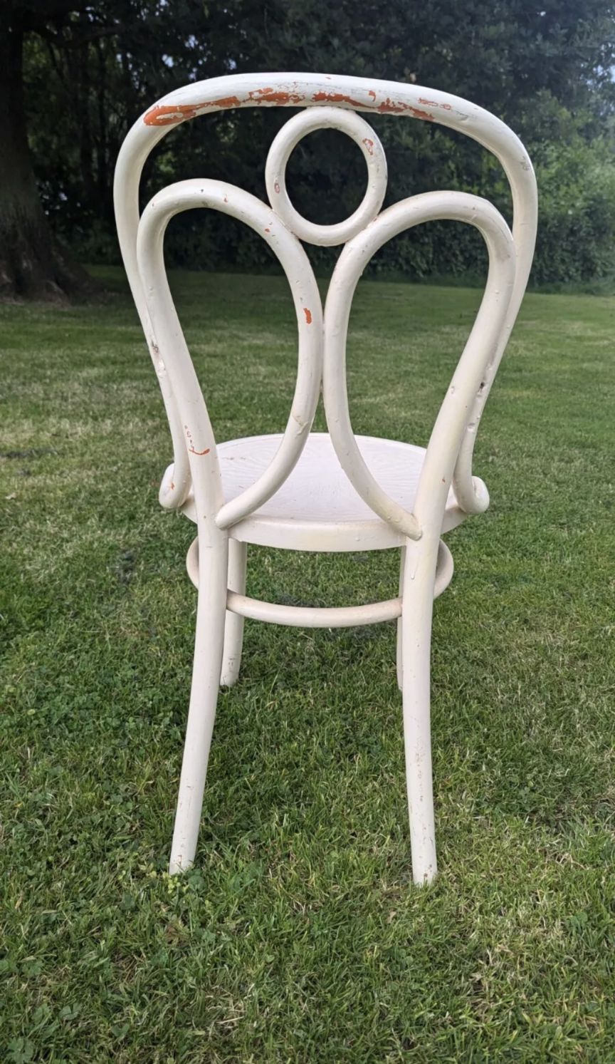 Austrian Bentwood Vintage Angel Chair & Stool” No. 36 By Jacob & Josef Kohn 1910 photo for sale