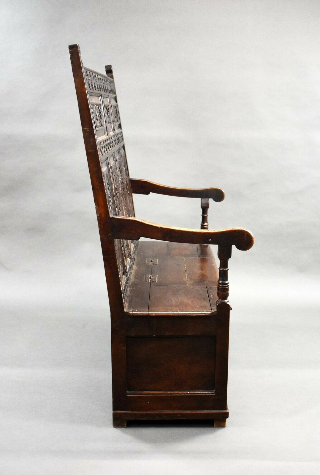 18th Century Carved Oak Settle photo buy