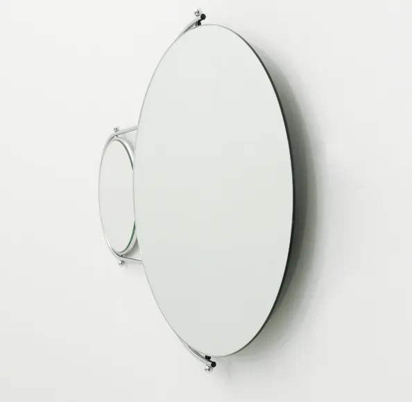 photo vinterior Articulating 'Specchio Due' Double Wall Mirror With Swivel Arm, 1984, Mirrored Glass, Chrome By Rodney Kinsman For Bieffeplast, Italy