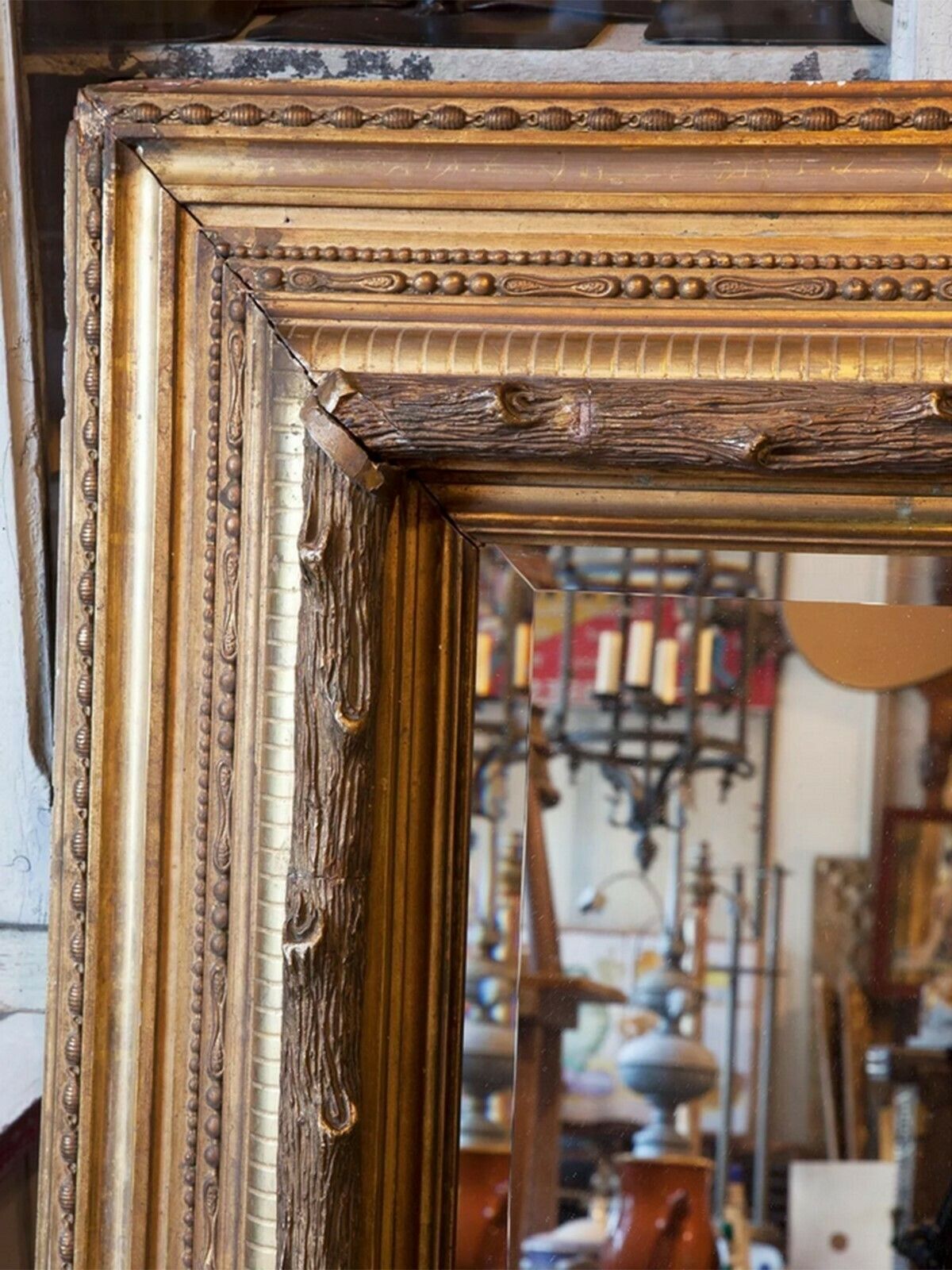 Hunting Lodge Mirror From Scotland photo vinterior