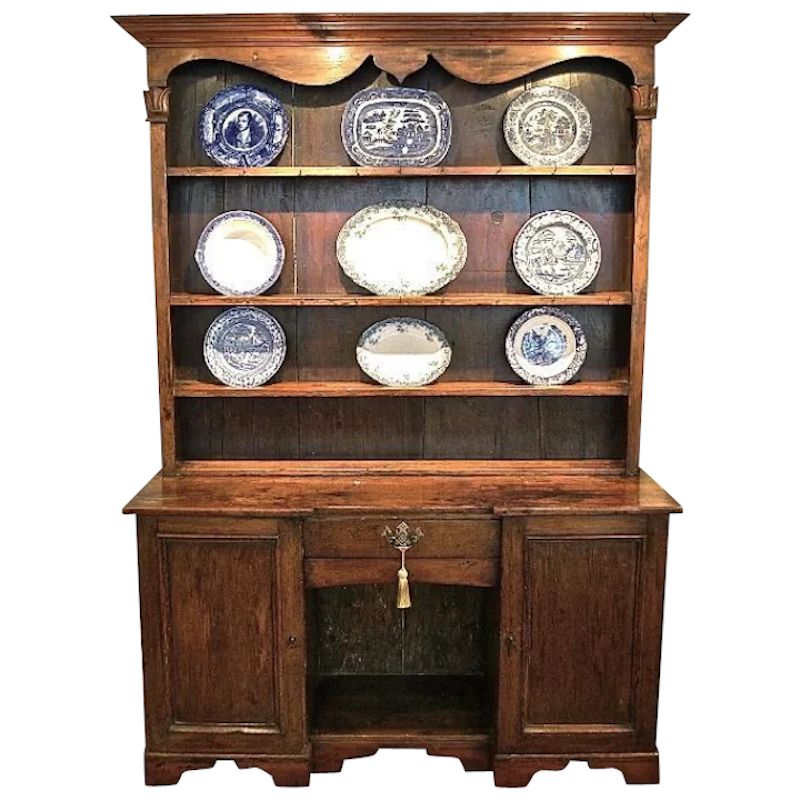 Early 19thc.'Dog Kennel' Kitchen Dresser From The Lake District