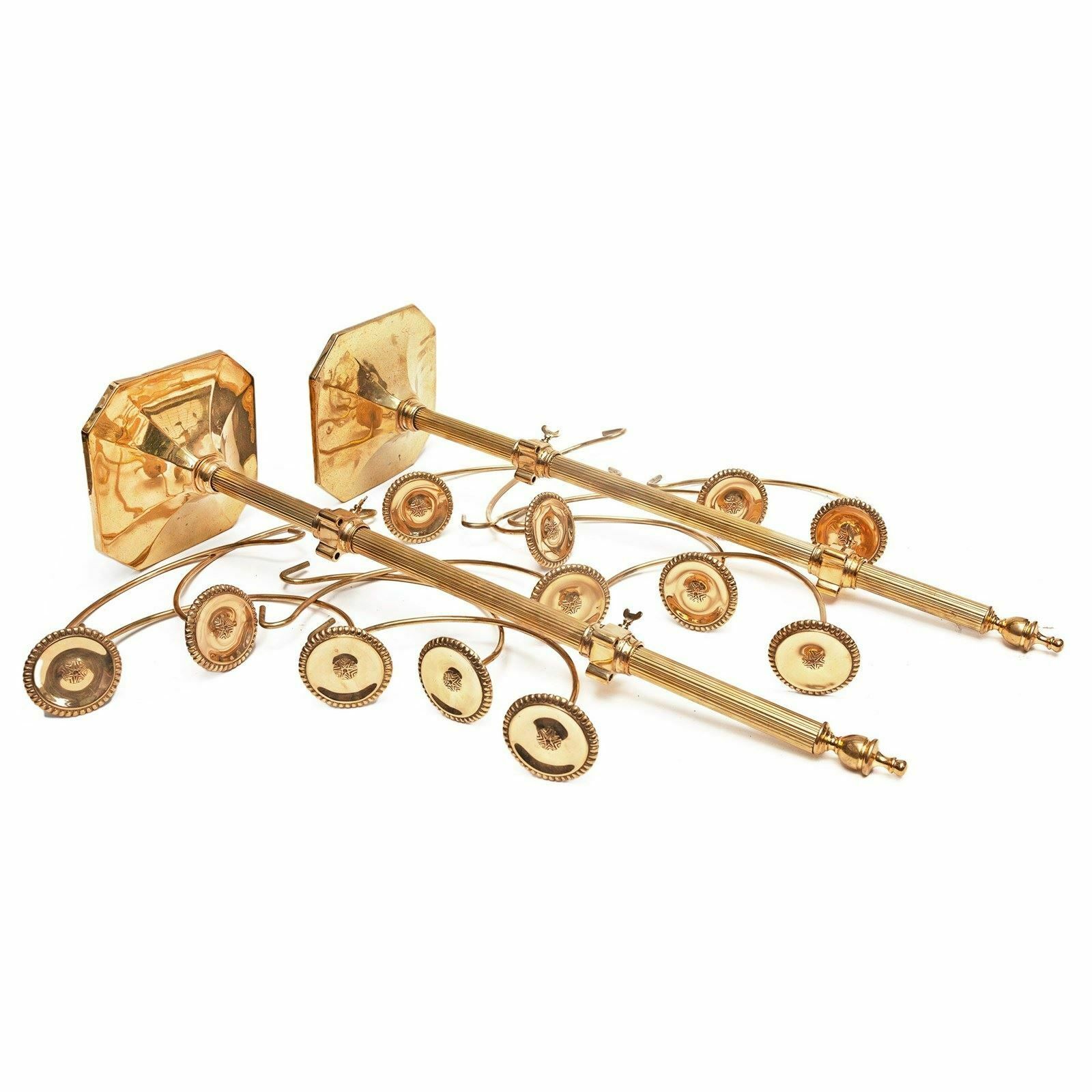 Pair Of Mid Century Brass Counter Top Hatstands From A Milliners' Shop photo Home Decor