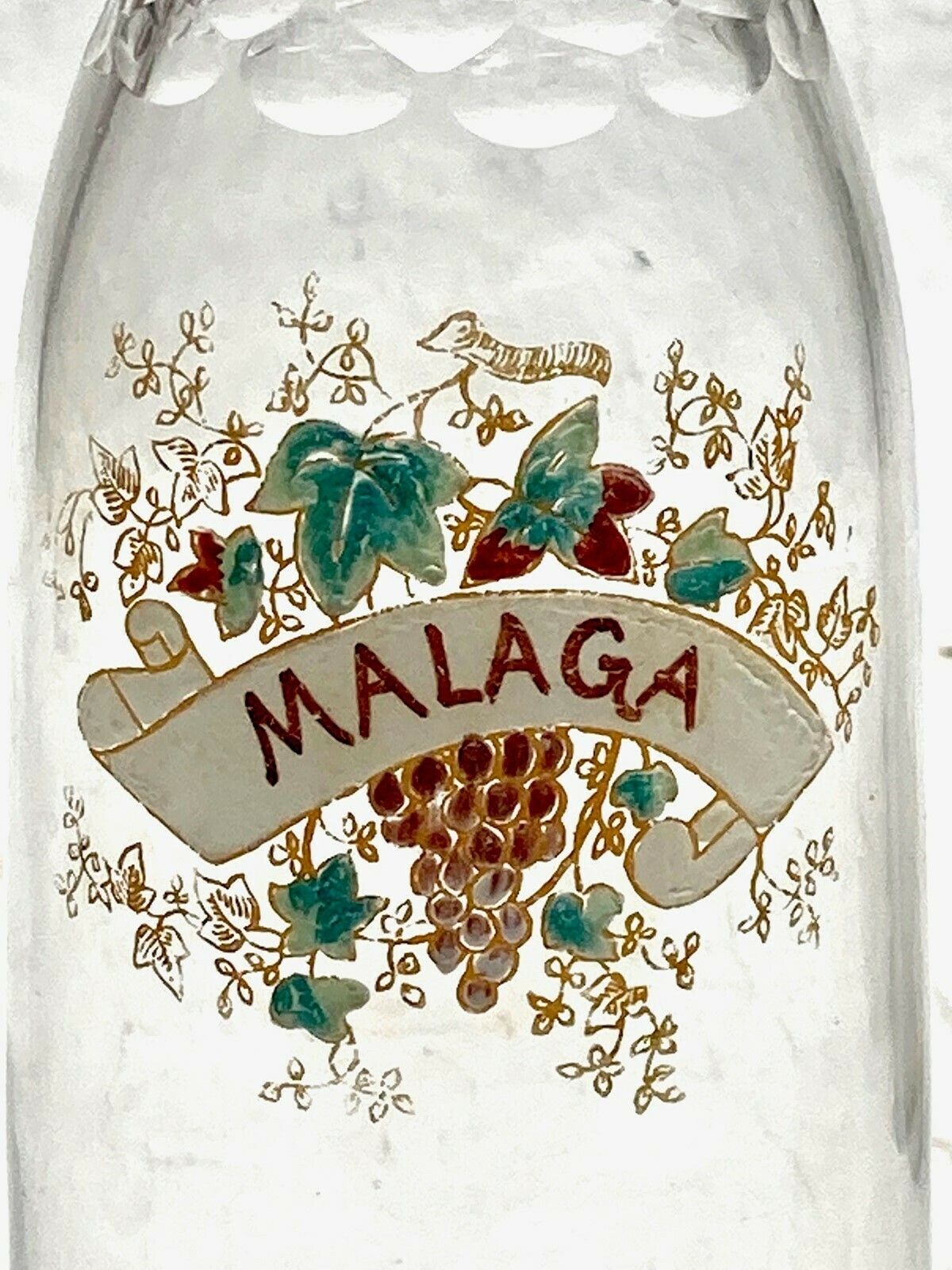 Set Of 5 Vintage Restaurant Decanters With Handpainted Labels From France photo buy