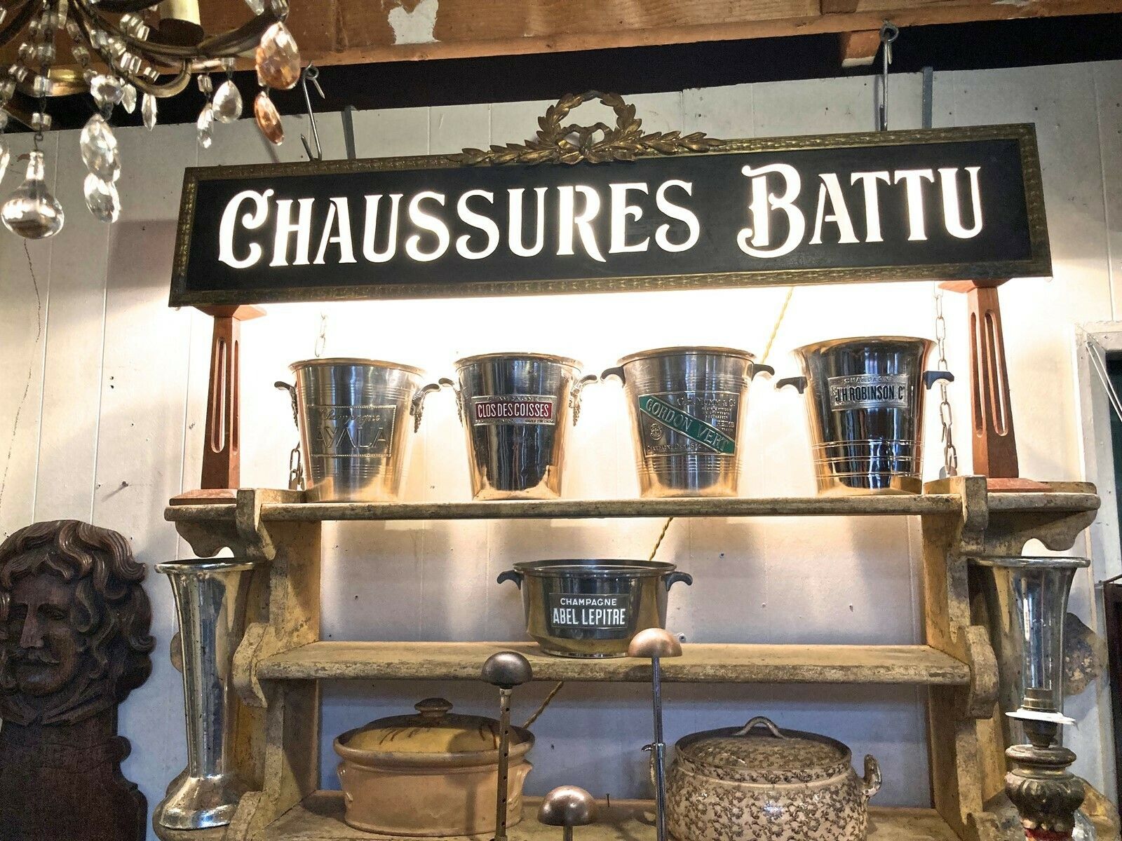 Magnificent French Lighting Up Trade Sign photo furniture