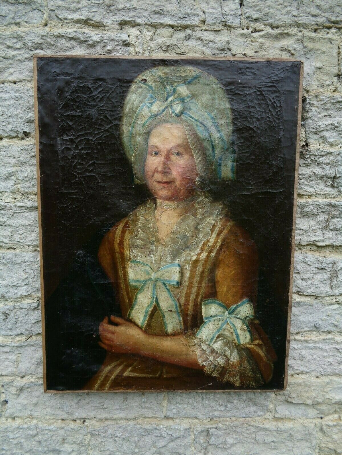 Fine Portrait In Oil Of 18thc. French 'Noble' Woman photo furniture
