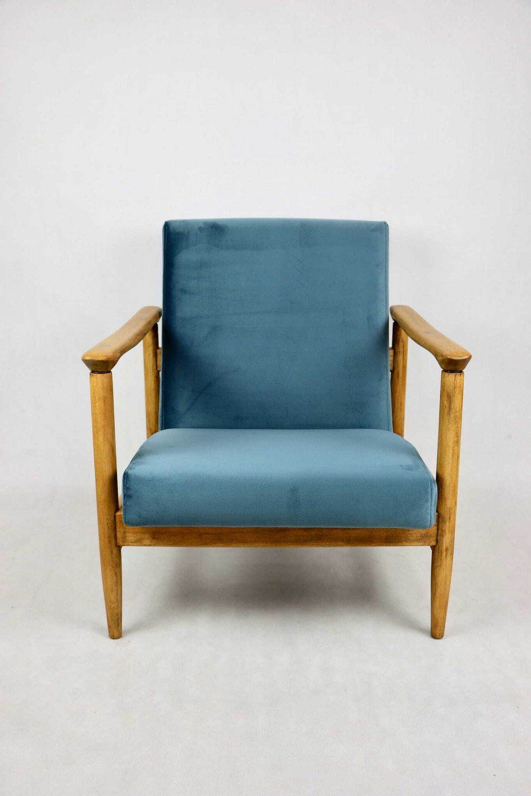 Gfm 142 Armchair, Designed By Edmund Homa From The 70s, Navy Blue   2 Pieces Available photo for sale