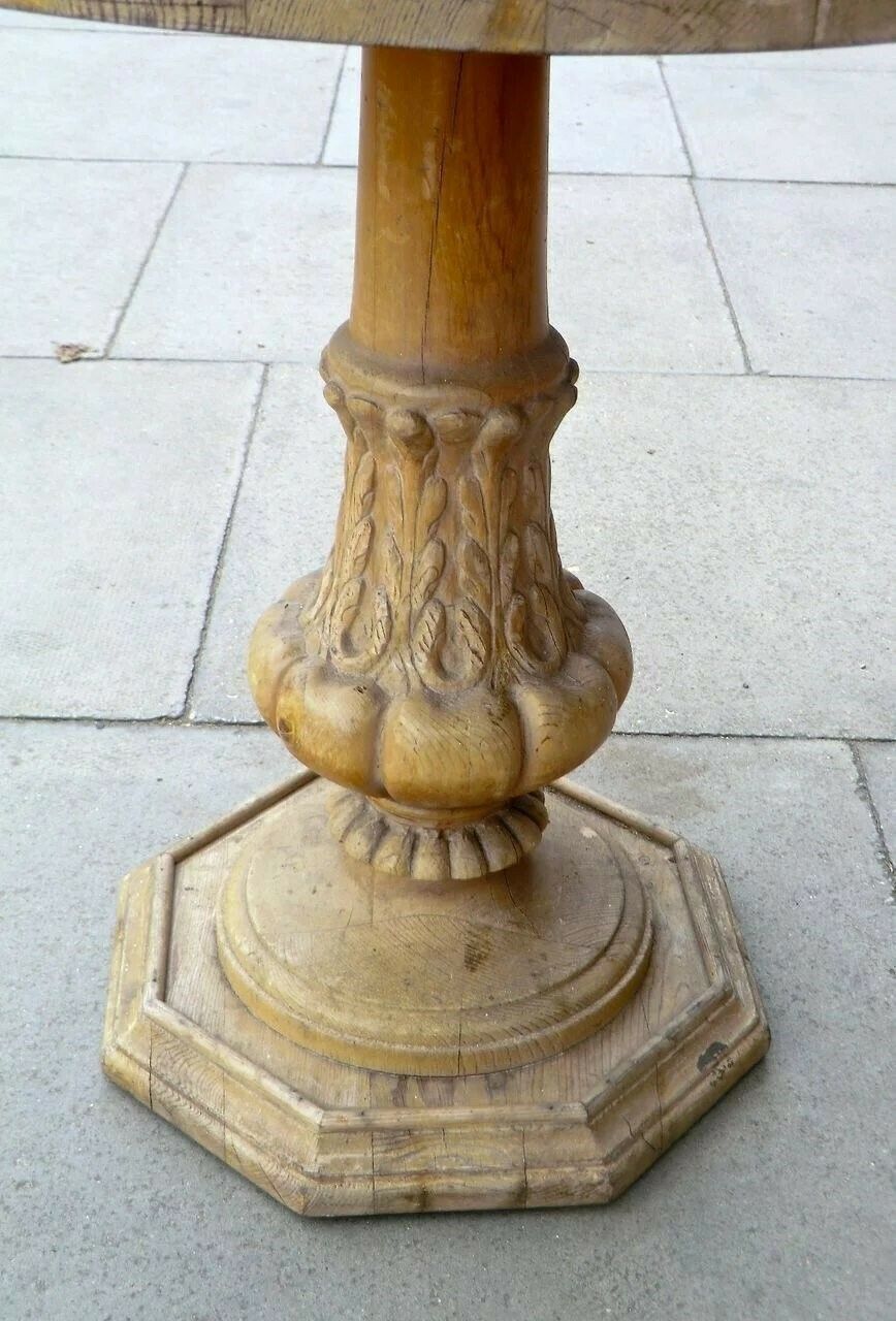 Mirror Top Carved Wood Coffee Table From France photo for sale