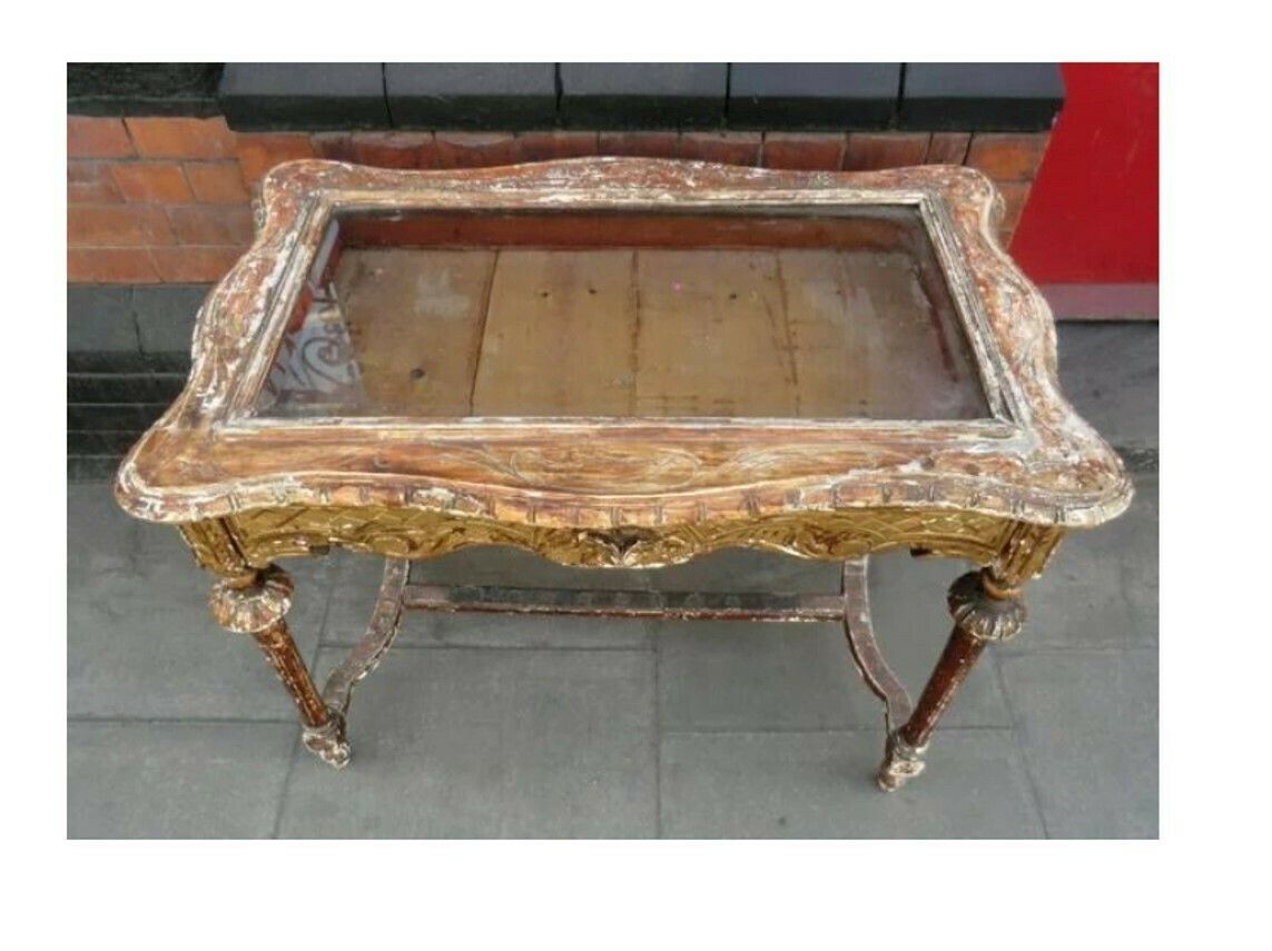 Gilded Display Desk From French 19thc Jeweller photo for sale