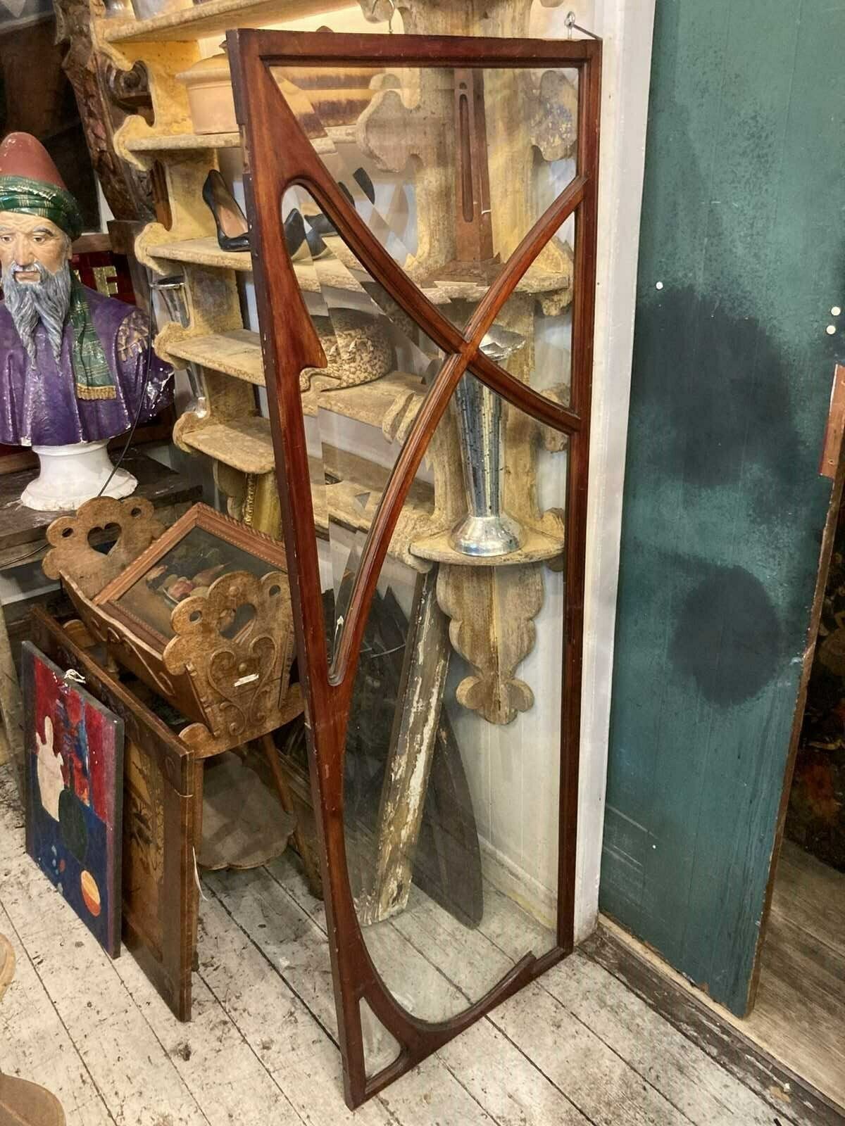 19th C. Art Nouveau Style Pharmacy Cabinet Doors From Scotland photo for sale