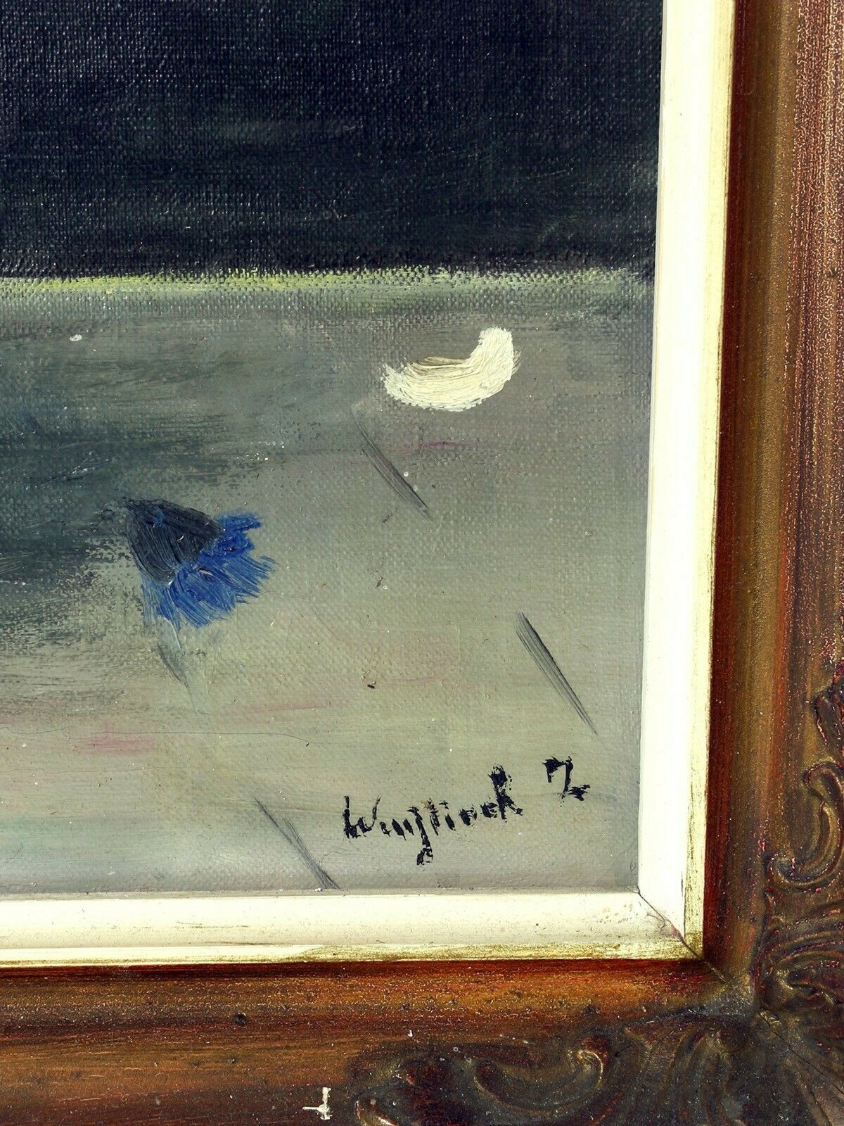 19thc Signed Oil Painting Of Poppies photo furniture