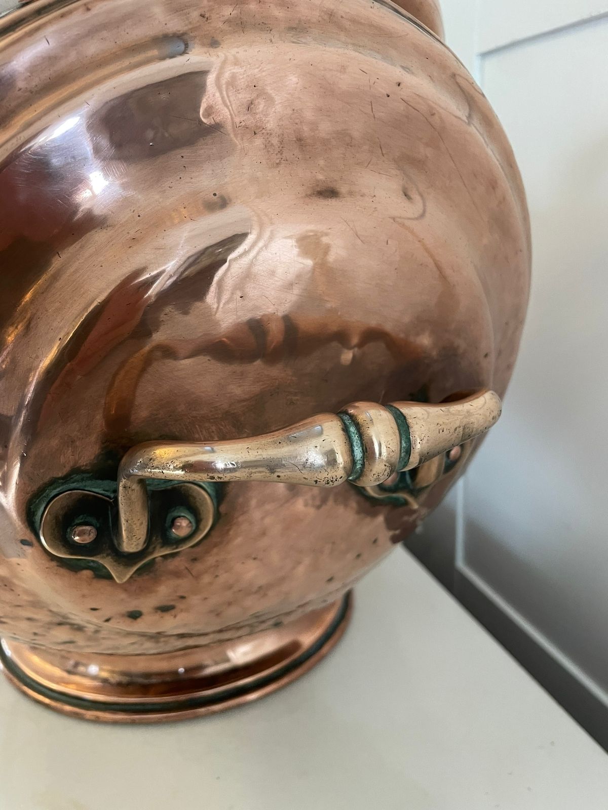 Antique 19th Century Quality Copper Helmet Coal Scuttle photo buy