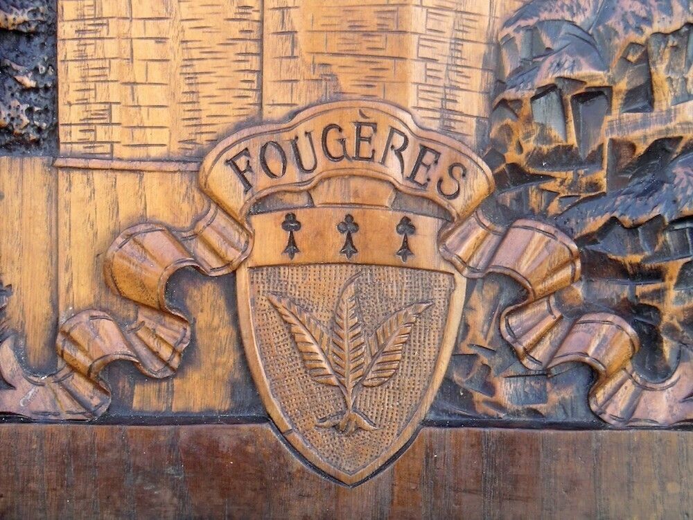 Relief Carved Advertising Panel Of French Chateau photo for sale