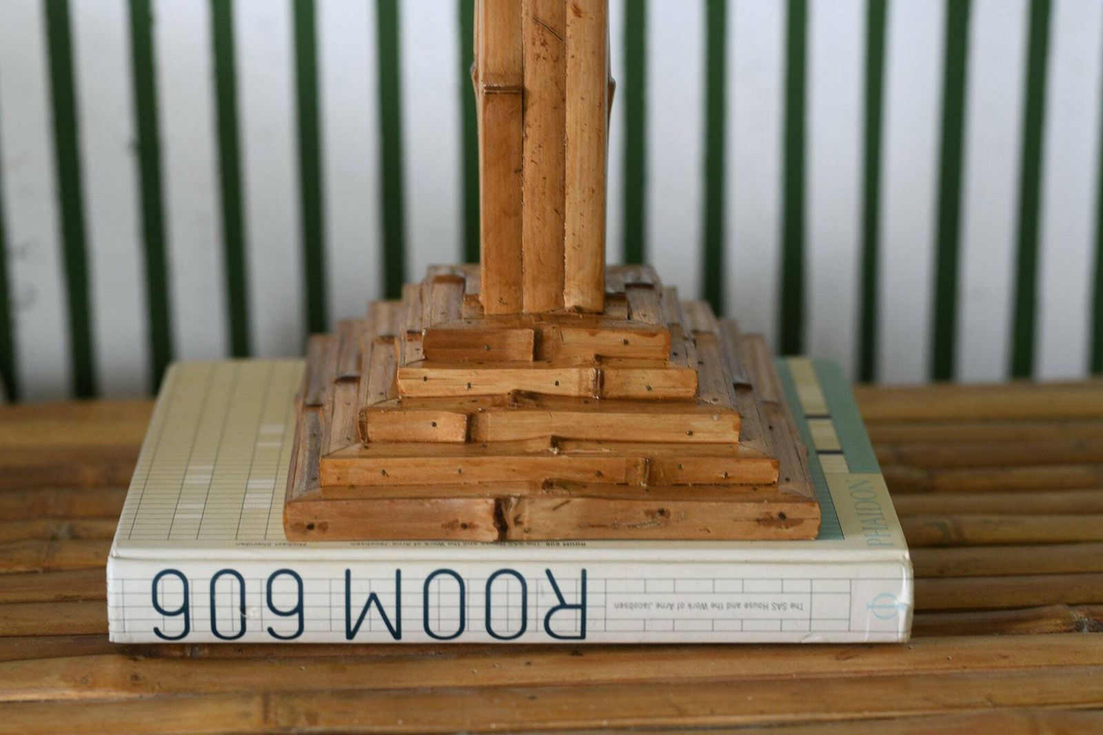 Organic Bamboo Table Lamp, 1980s photo for sale