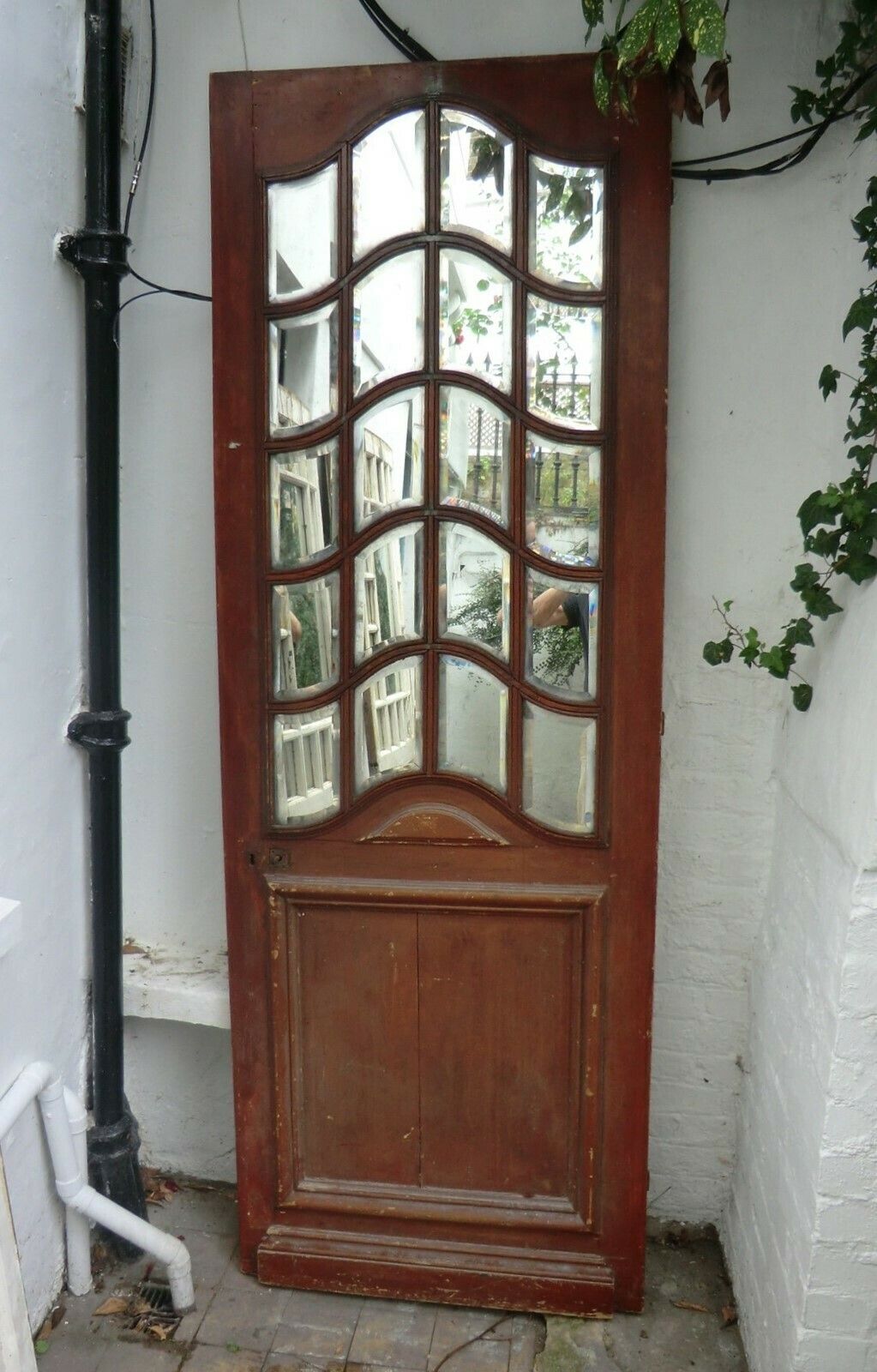 Antique Art Nouveau Mirrored Store Front Door From France. photo 1049.98