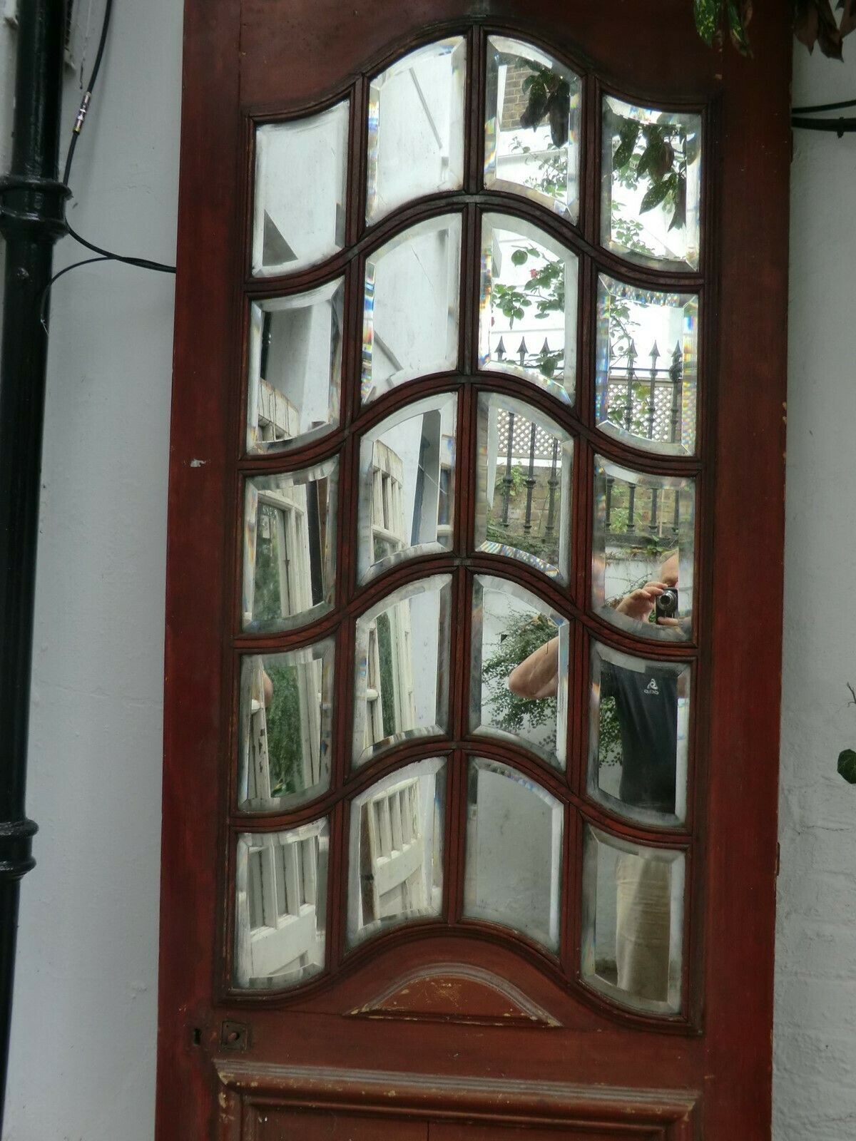Antique Art Nouveau Mirrored Store Front Door From France. photo vinterior