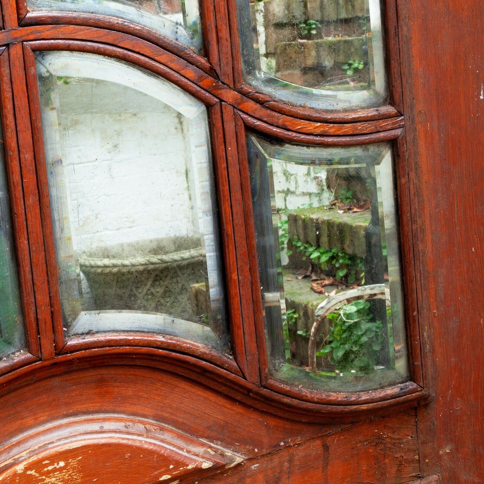 Antique Art Nouveau Mirrored Store Front Door From France. photo buy