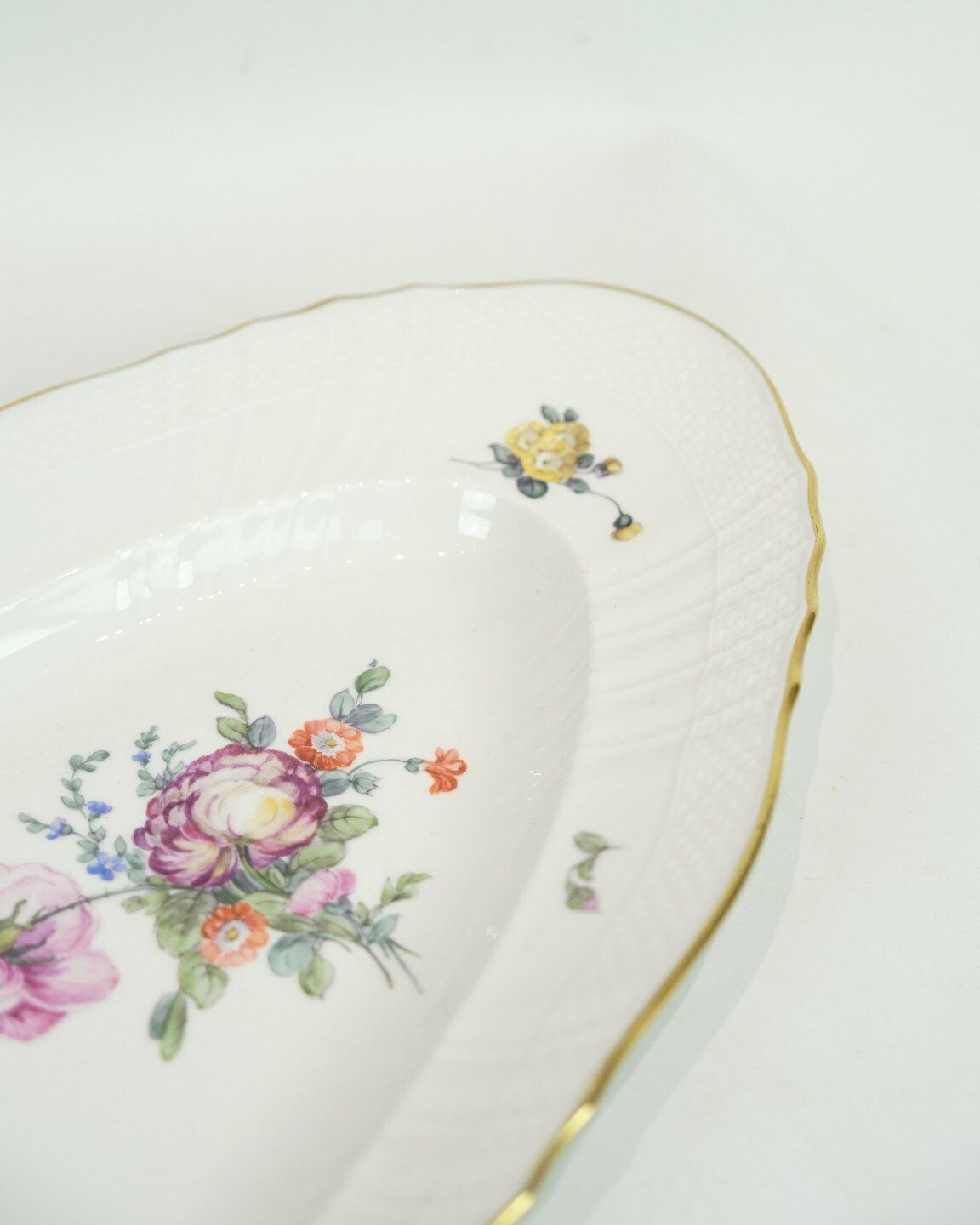 Fish Dish Kgl. Saxon Flower Decorated With Gold Hand Painted By Royal Copenhagen In  Approx From 1923 photo 1125.0