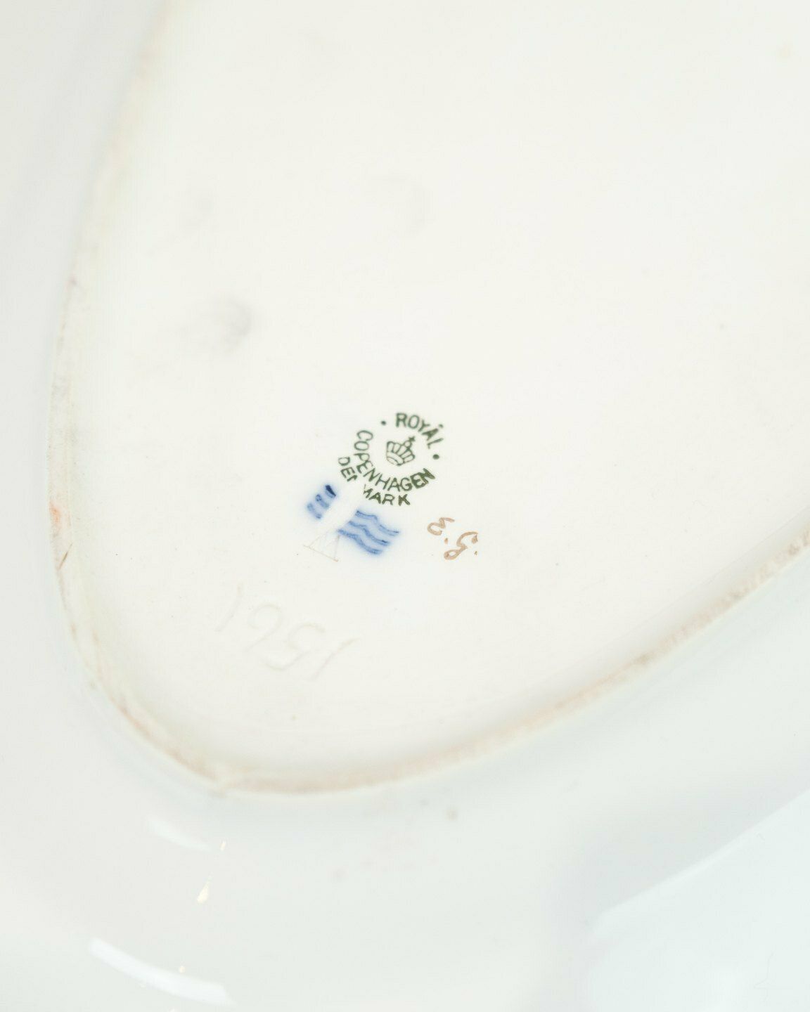 photo for sale Fish Dish Kgl. Saxon Flower Decorated With Gold Hand Painted By Royal Copenhagen In  Approx From 1923