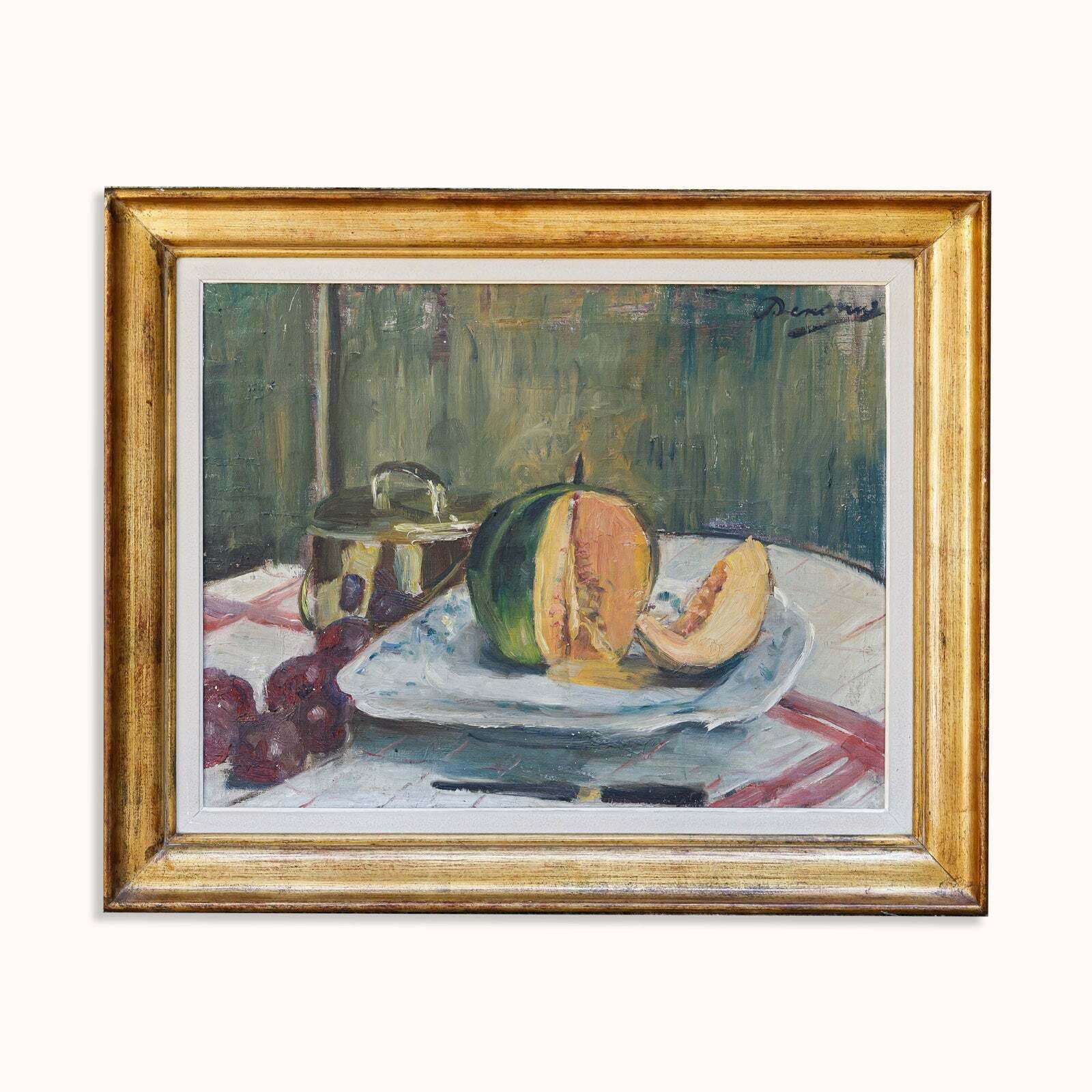 Stilleven Olieverfschilderijen "Asparagus & Eggs" En "Melon" Van Alexandre Denonne photo furniture