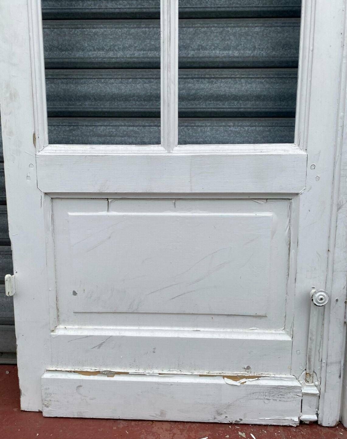 Suite Of Four Passage Doors With Small Tiles 20th Century photo vintage